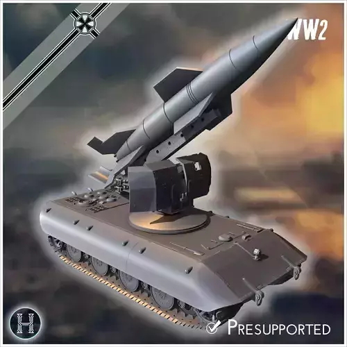 E-100 mit Raketenwerfer V-4 Boden-Boden Rakete Entwicklung rocke