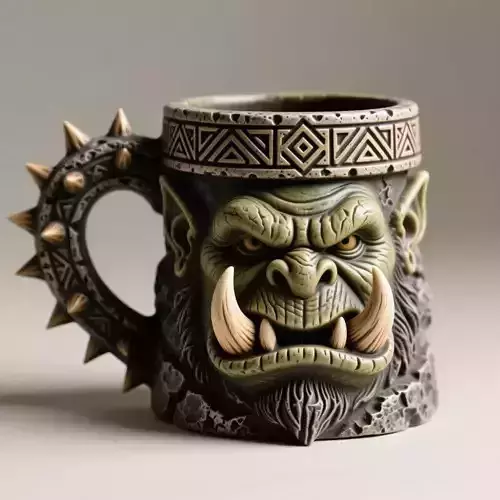 Orc mug Griv face 