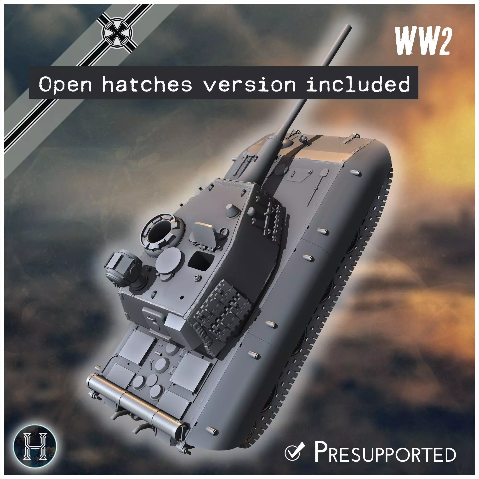 E-100 Ausf K Entwicklung super-heavy tank - Germany Eastern West 3D print model_15