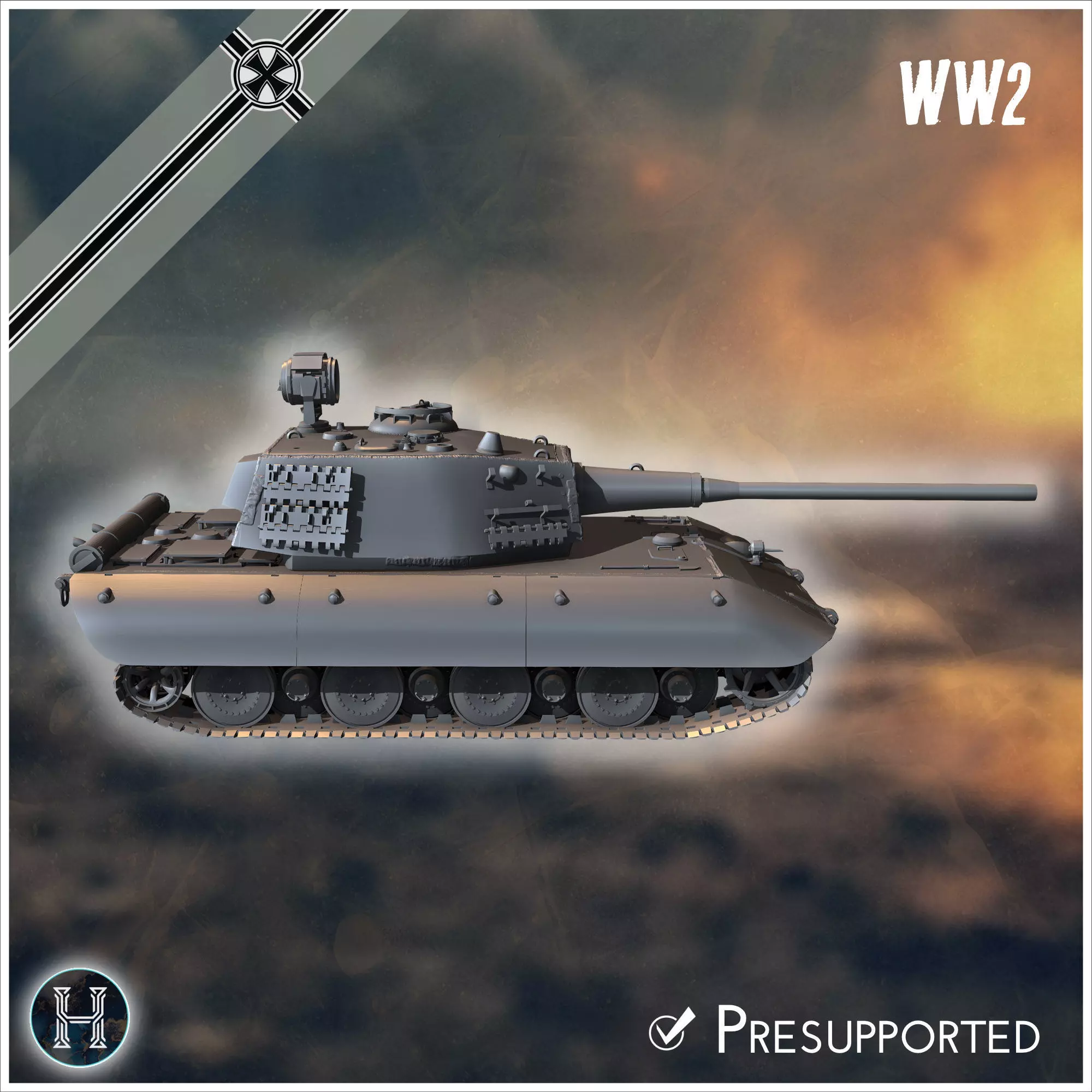 E-100 Ausf K Entwicklung super-heavy tank - Germany Eastern West 3D print model_14