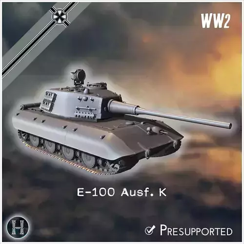 E-100 Ausf K Entwicklung super-heavy tank - Germany Eastern West