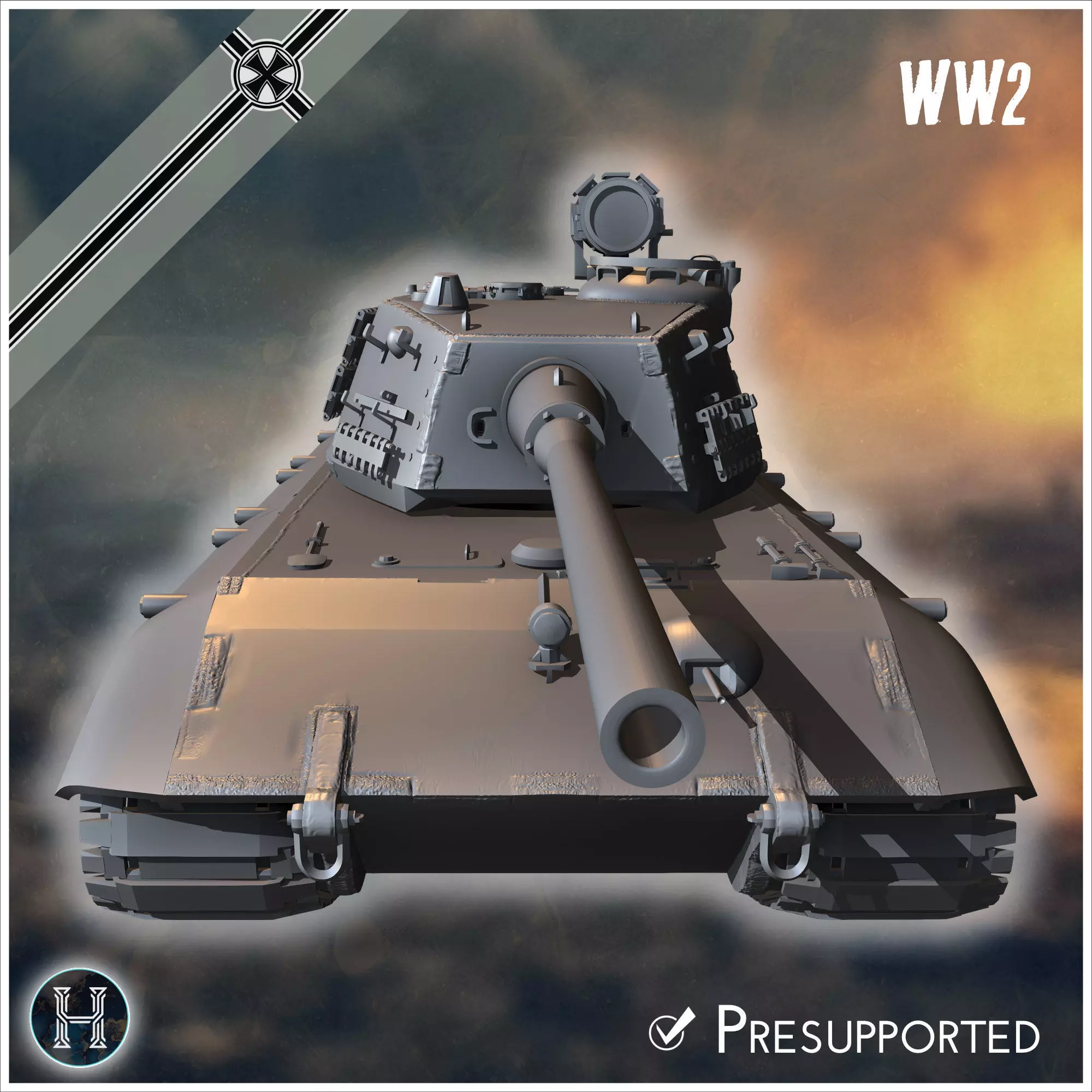 E-100 Ausf K Entwicklung super-heavy tank - Germany Eastern West 3D print model_11