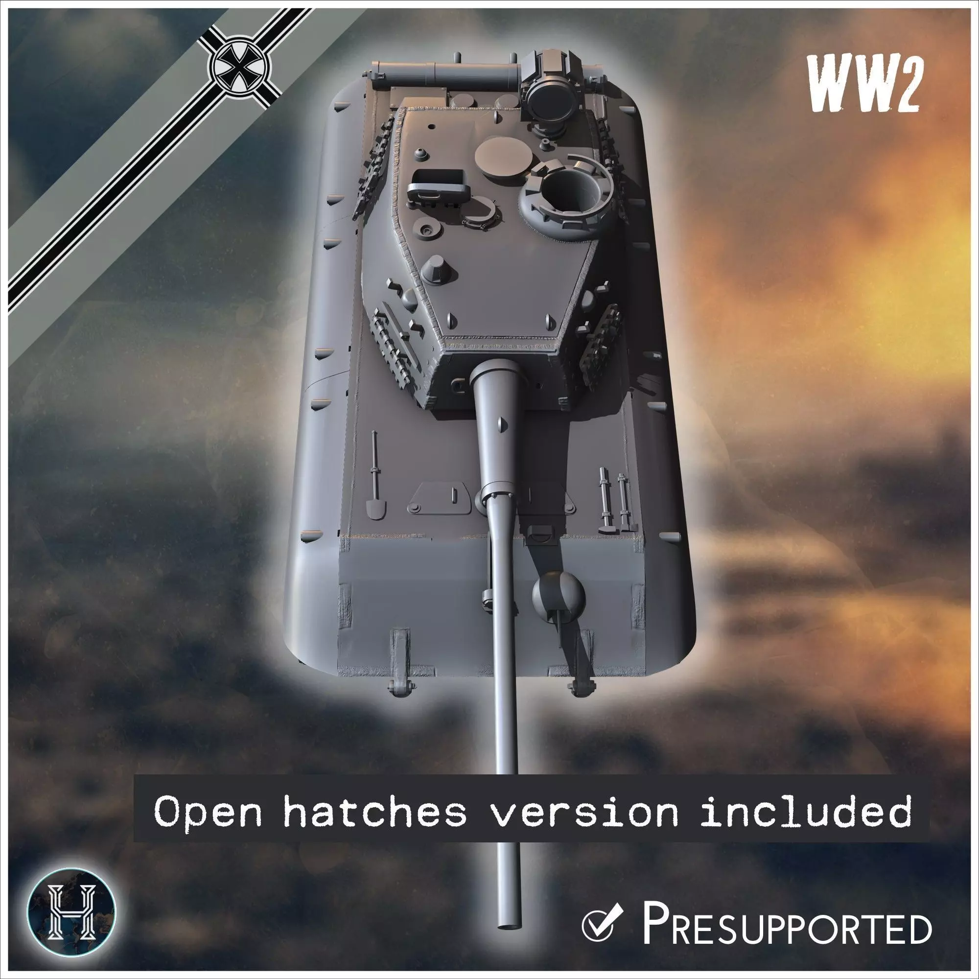 E-100 Ausf K Entwicklung super-heavy tank - Germany Eastern West 3D print model_13