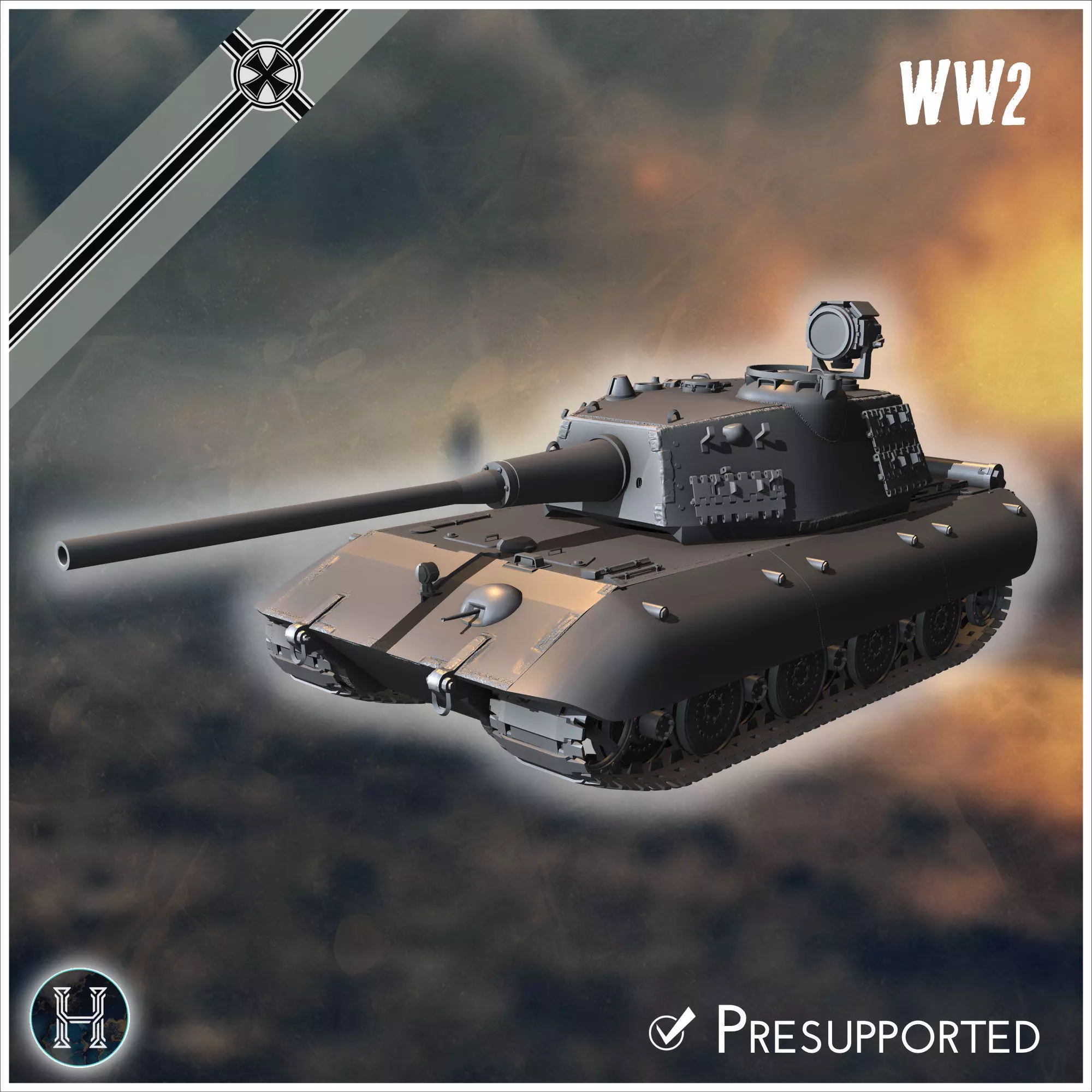 E-100 Ausf K Entwicklung super-heavy tank - Germany Eastern West 3D print model_10