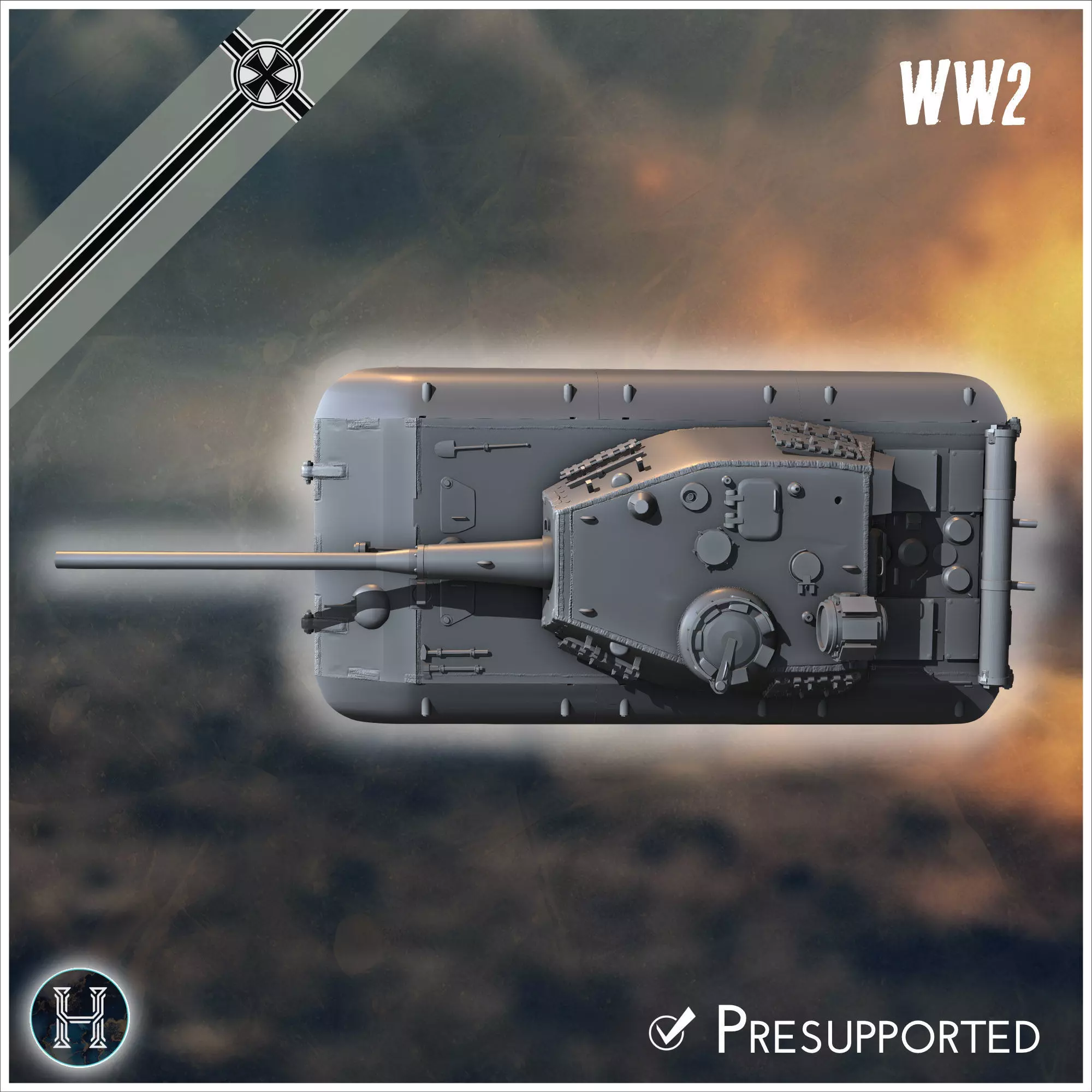 E-100 Ausf K Entwicklung super-heavy tank - Germany Eastern West 3D print model_5