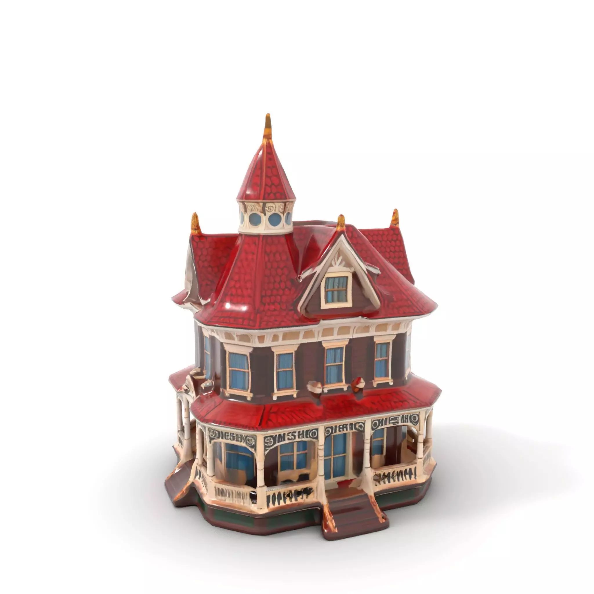 Victorian House model pack Low-poly 3D model_6
