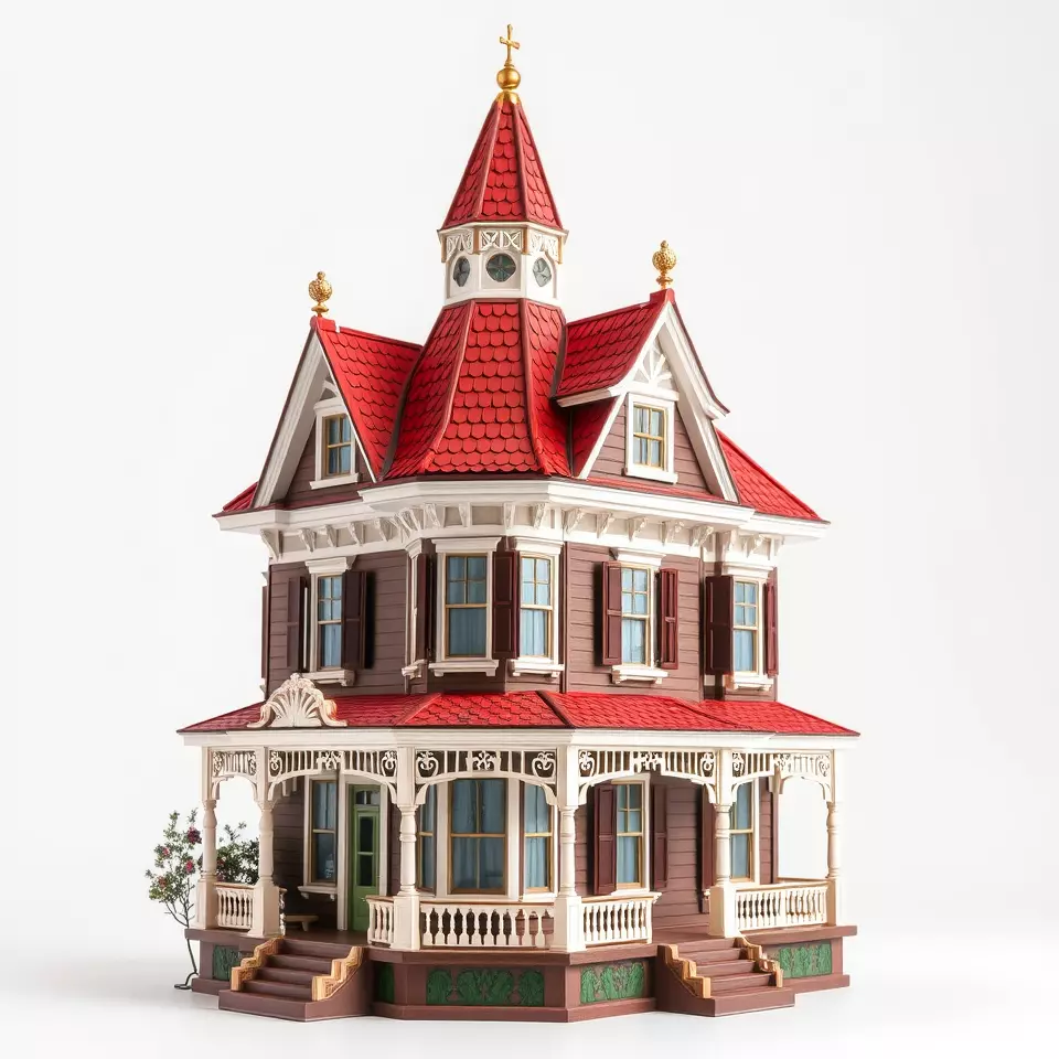 Victorian House model pack Low-poly 3D model_2