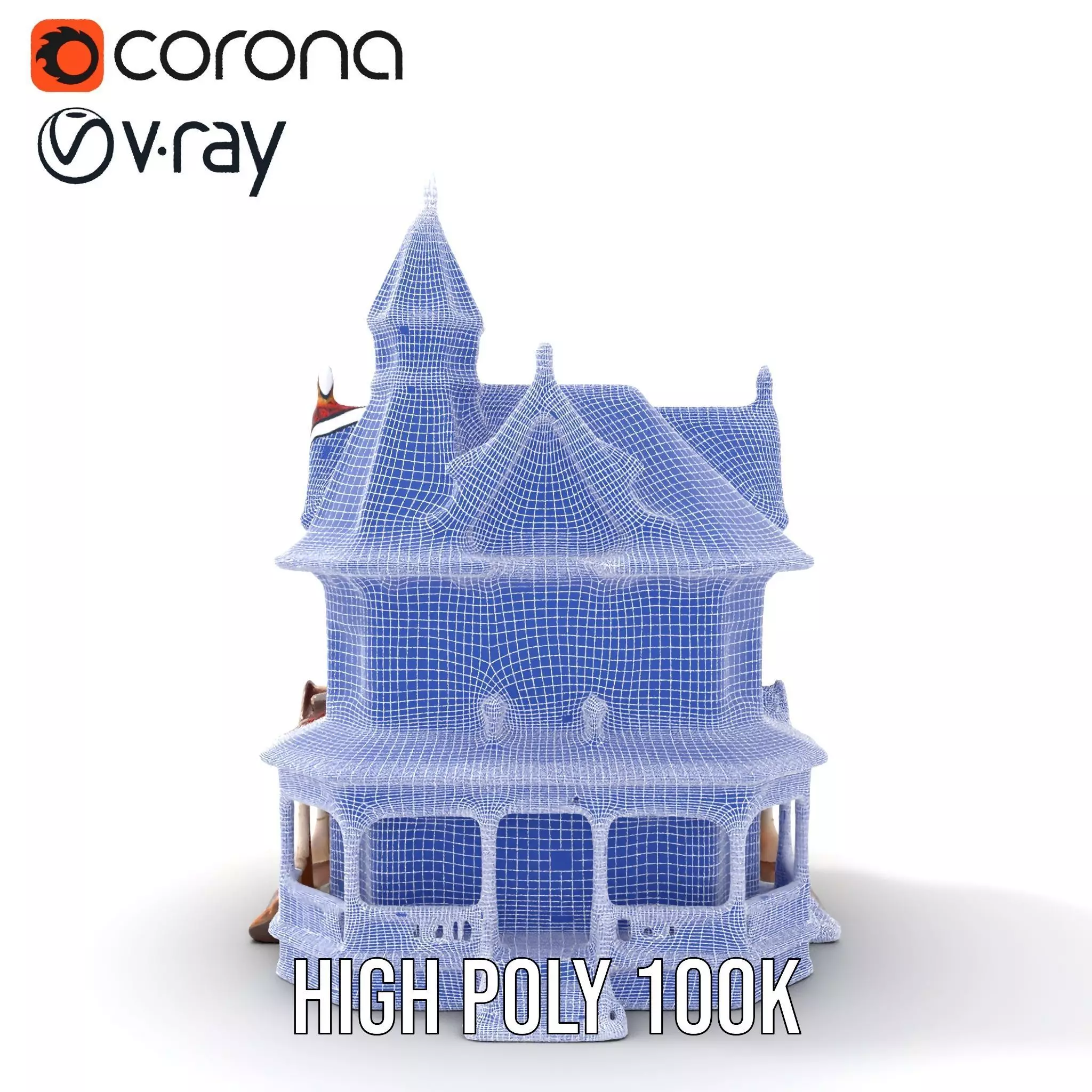 Victorian House model pack Low-poly 3D model_34