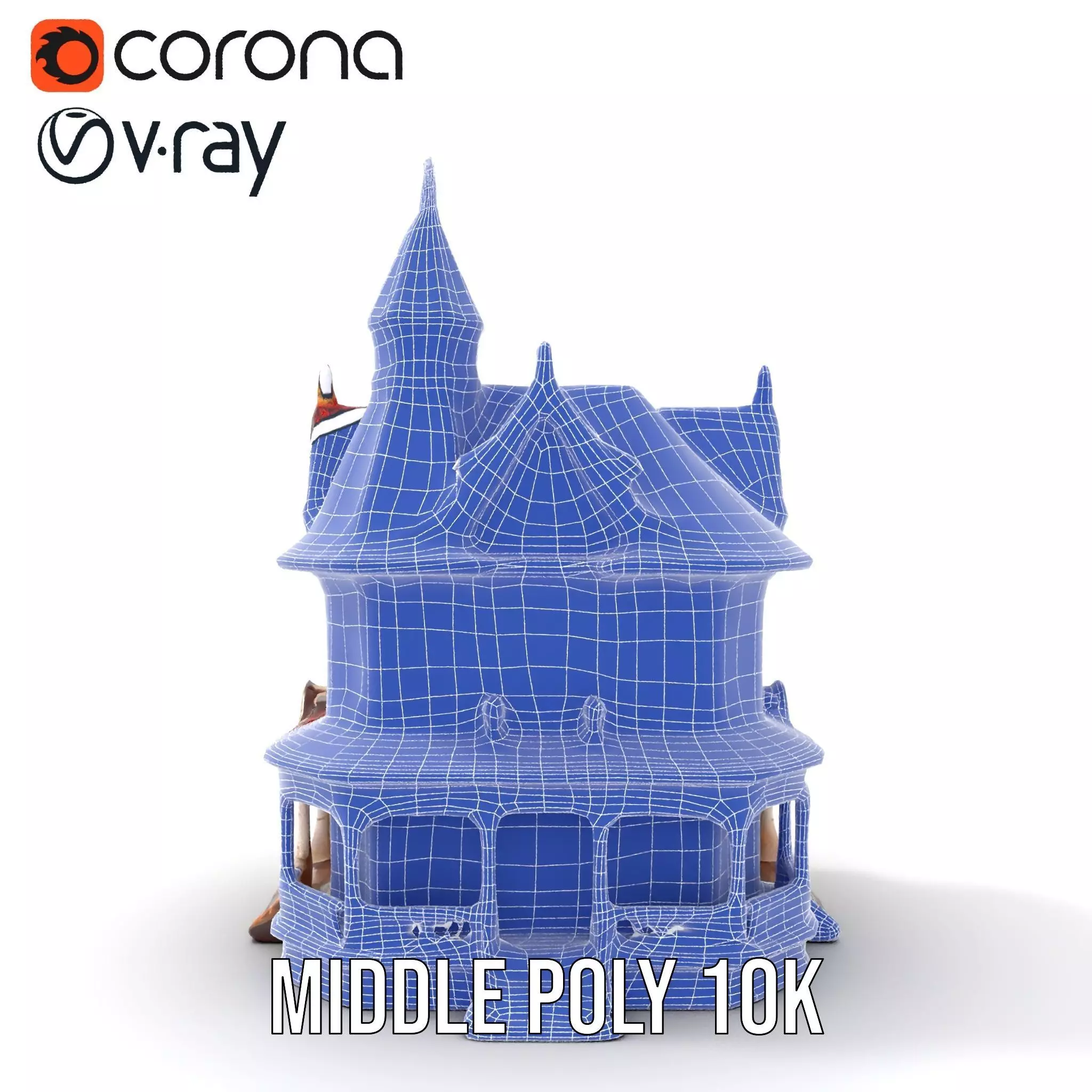Victorian House model pack Low-poly 3D model_24