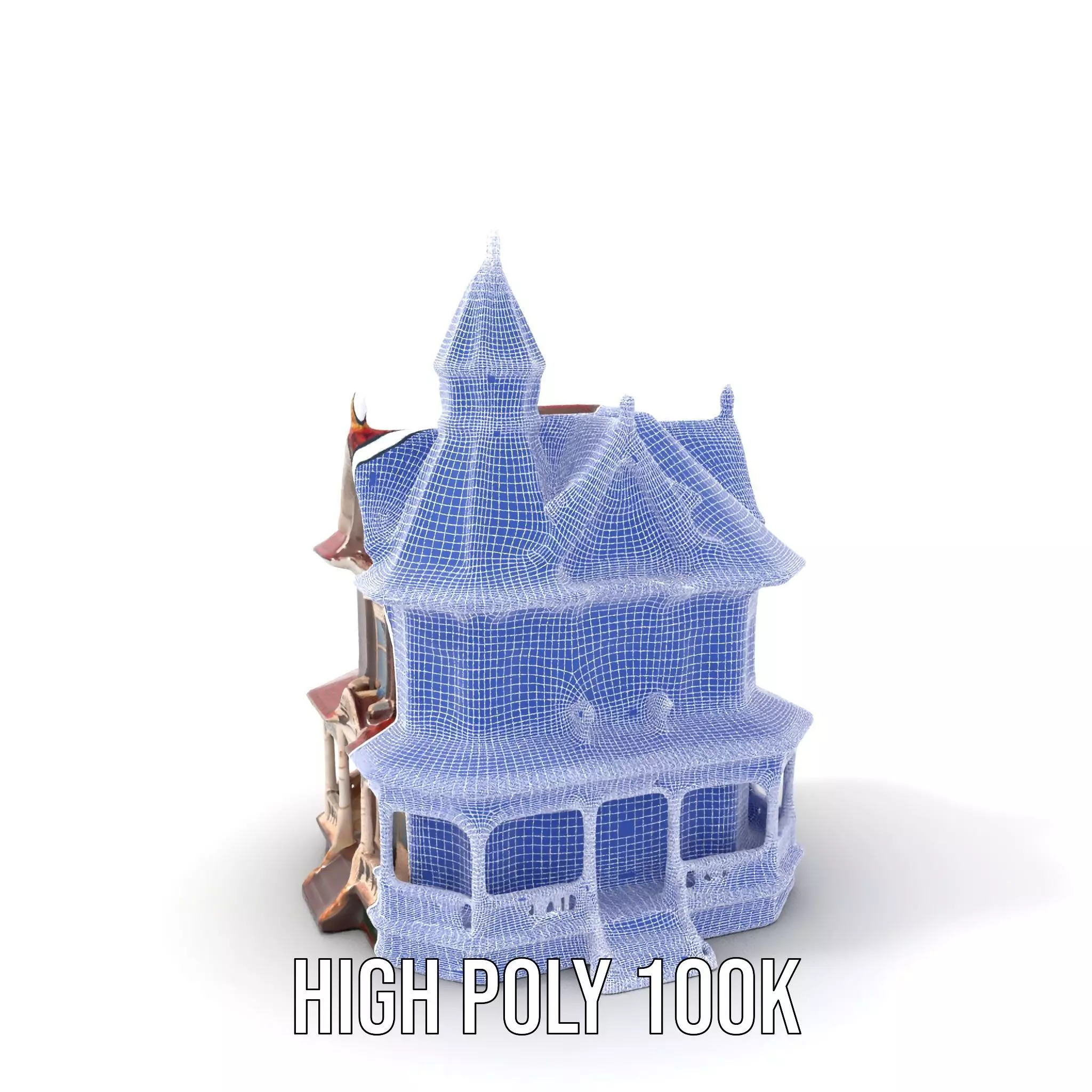 Victorian House model pack Low-poly 3D model_4