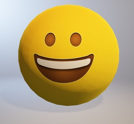 smiley smiling emoticon Free low-poly 3D model