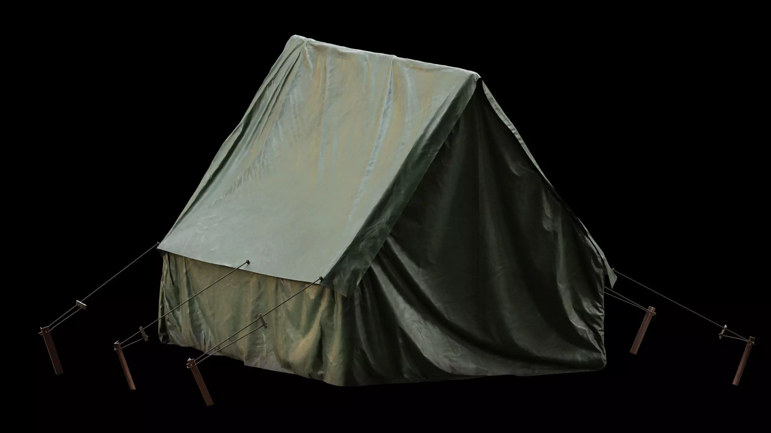 Military Tent 02 Low-poly 3D model_3