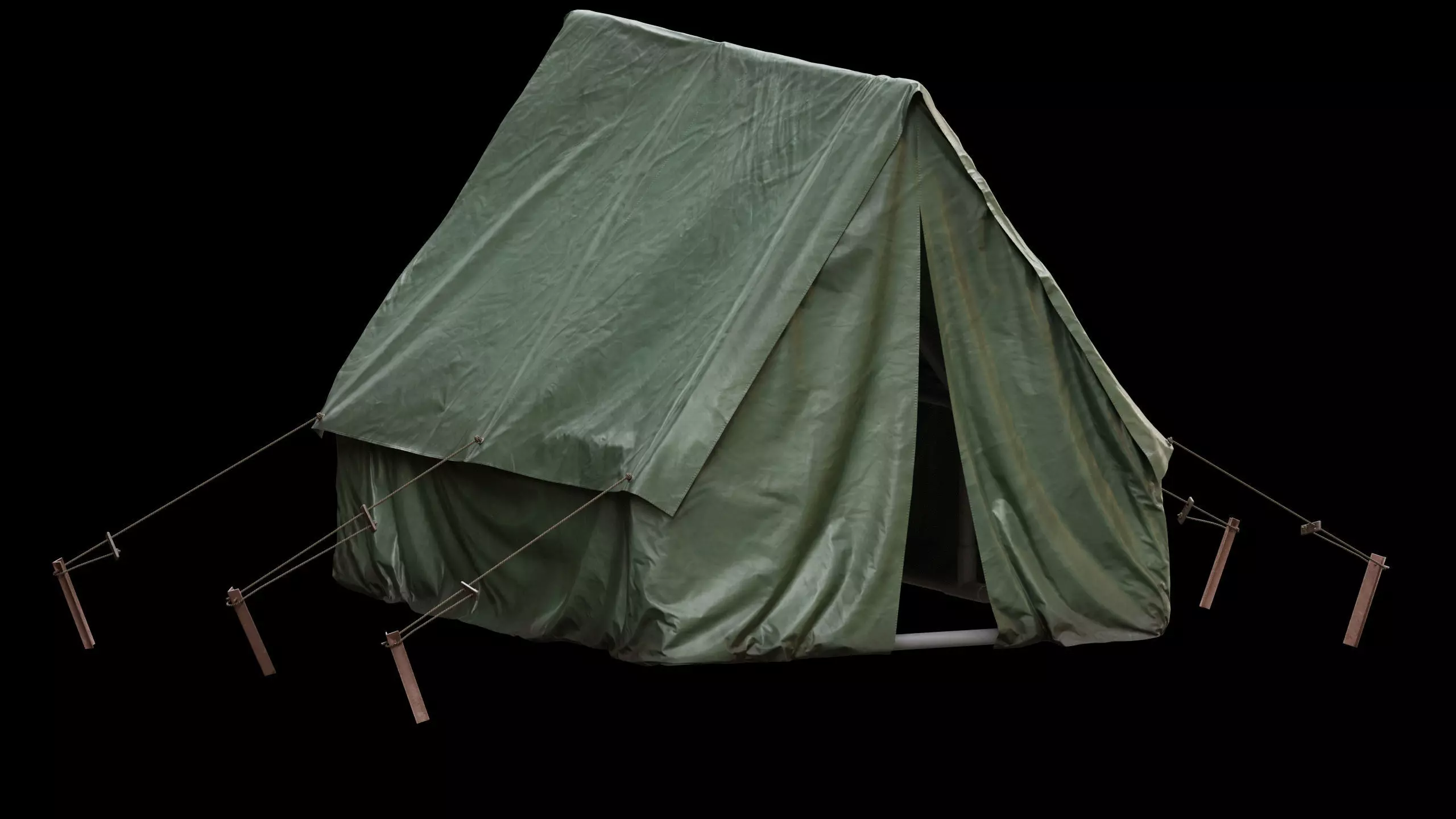 Military Tent 02 Low-poly 3D model_6