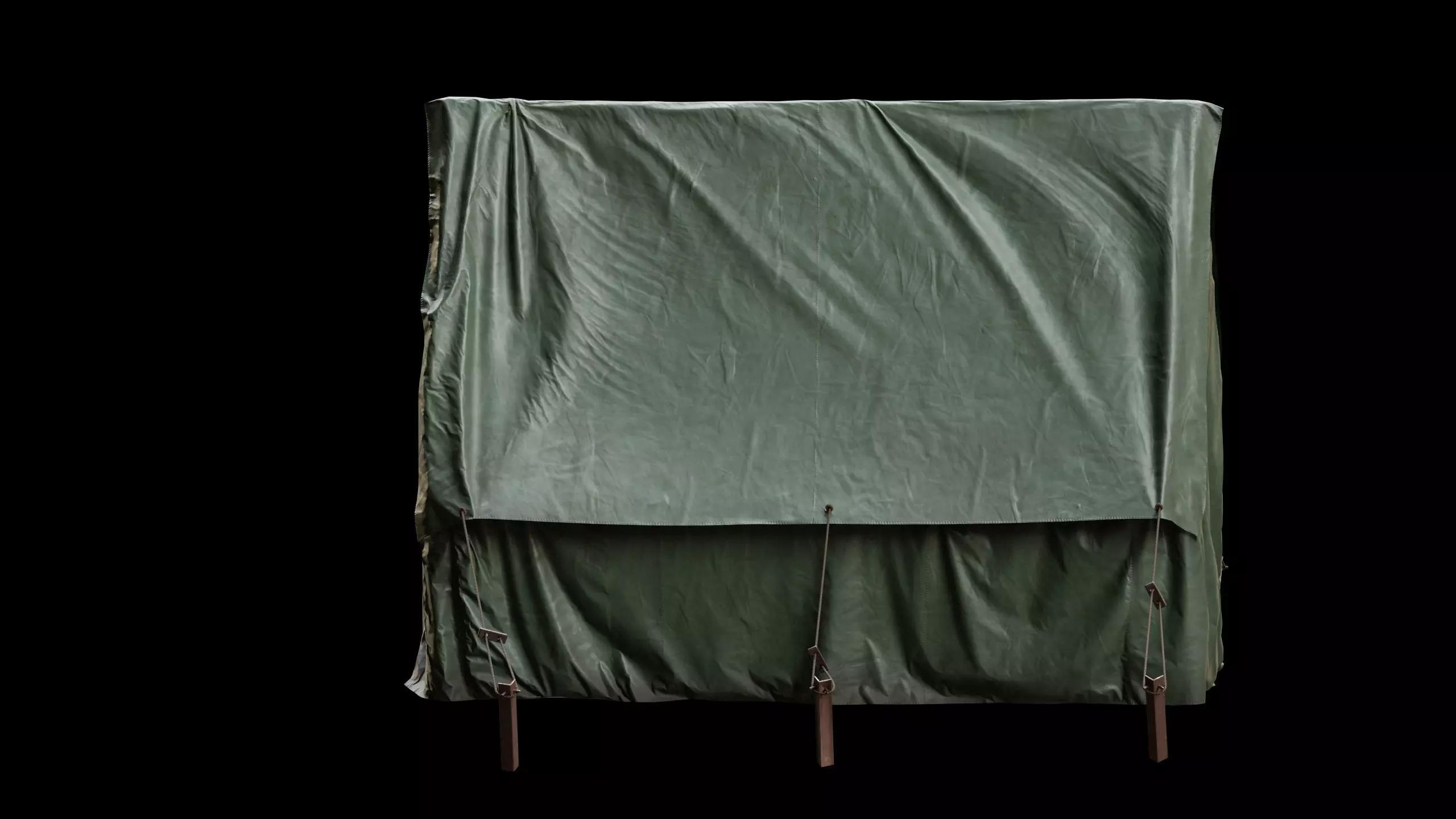 Military Tent 02 Low-poly 3D model_2