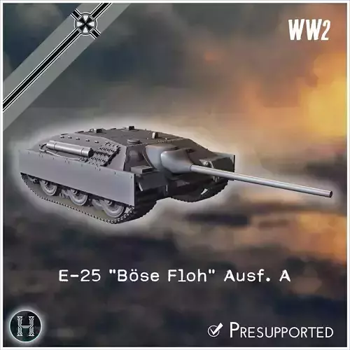E-25  Bose Floh  Ausf A Entwicklung light tank - Germany Eastern 3D print model