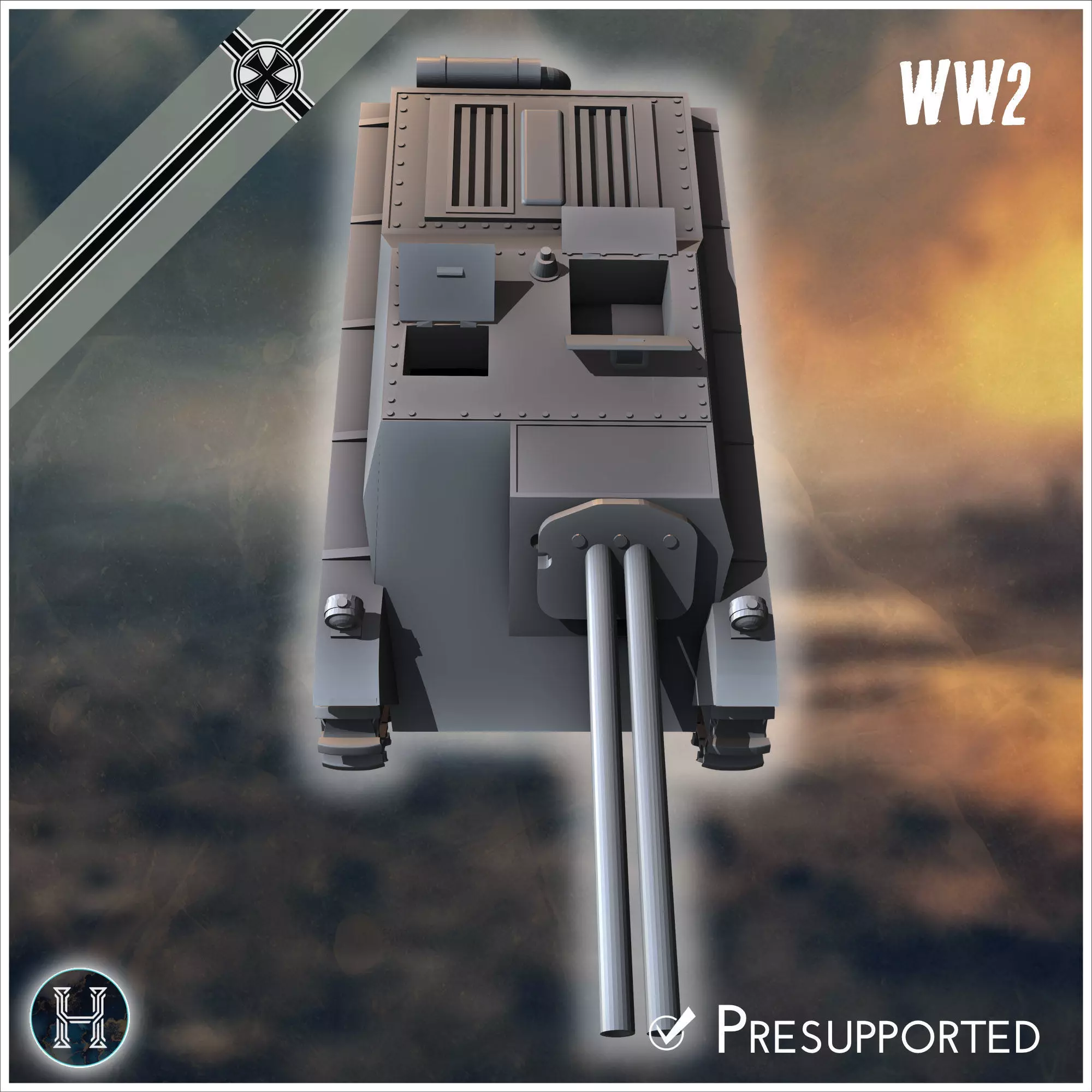 E-5 Panzerkleinzerstorer Rutscher Entwicklung light tank destroy 3D print model_22