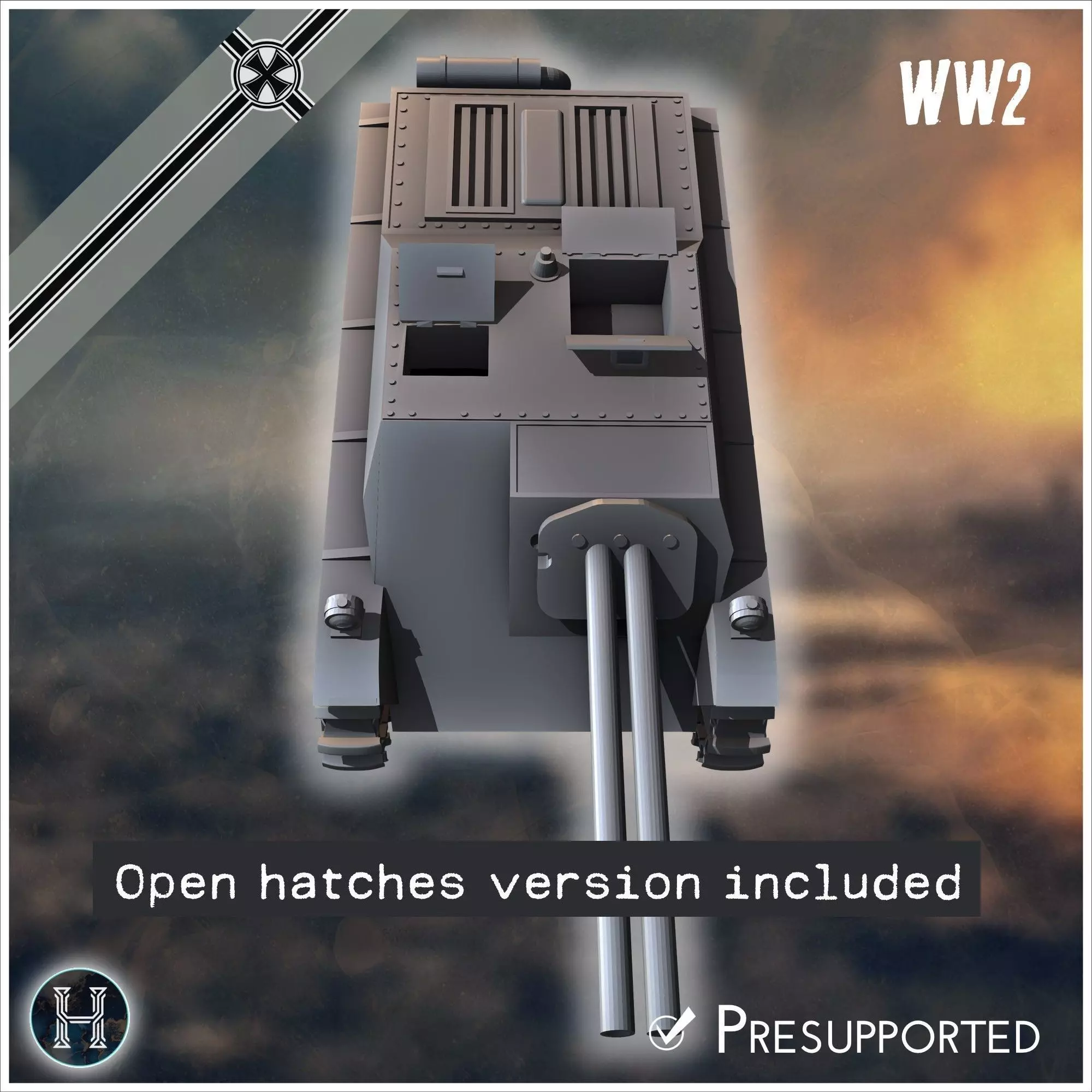 E-5 Panzerkleinzerstorer Rutscher Entwicklung light tank destroy 3D print model_23