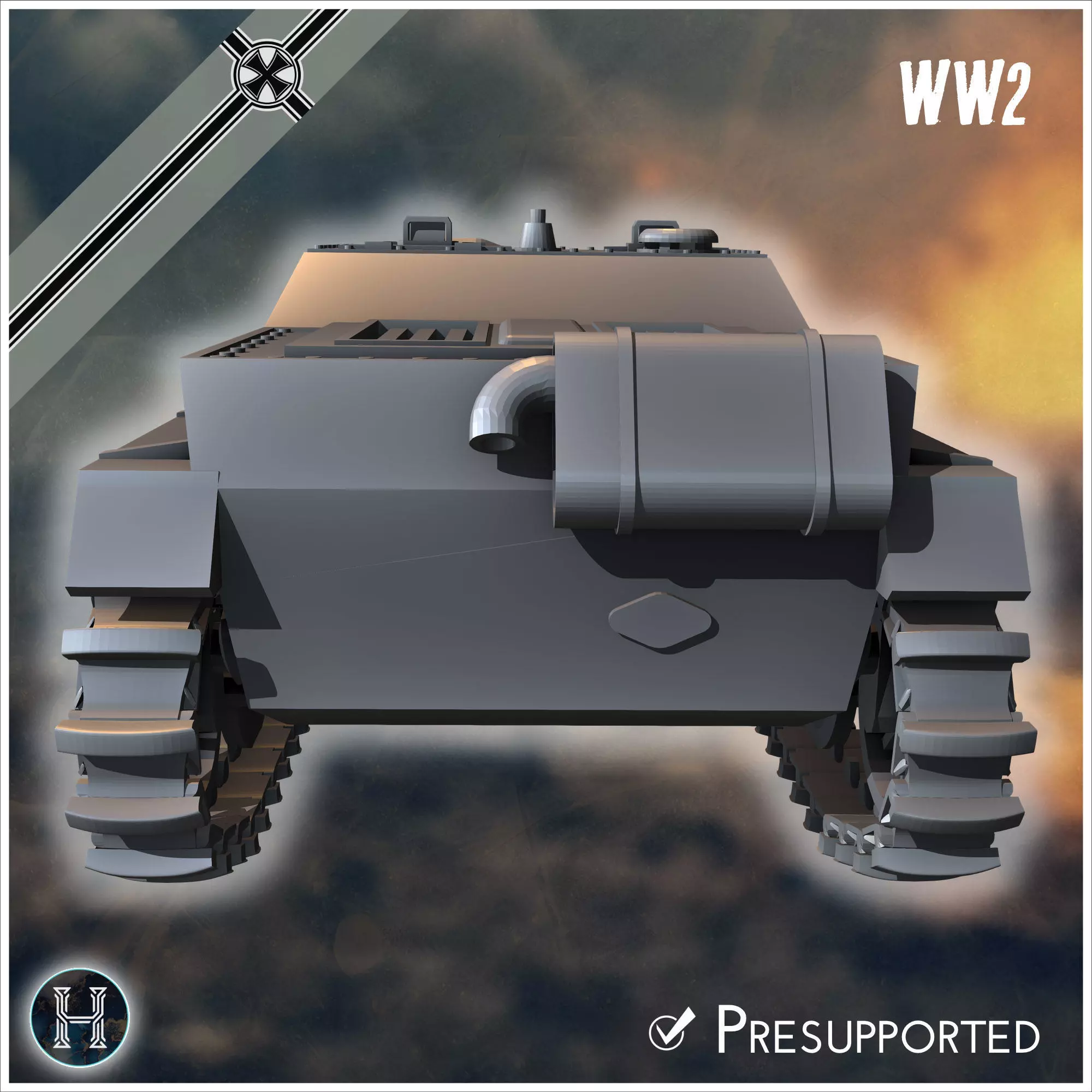 E-5 Panzerkleinzerstorer Rutscher Entwicklung light tank destroy 3D print model_4