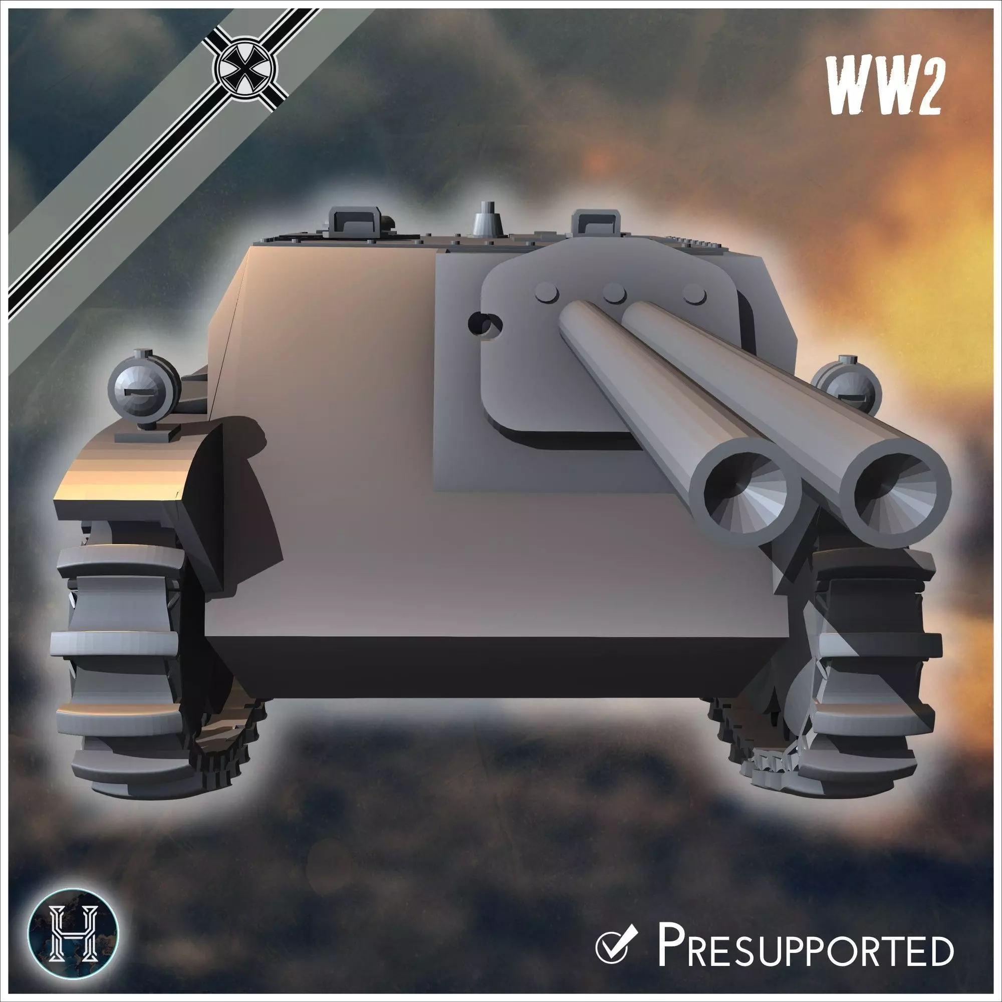 E-5 Panzerkleinzerstorer Rutscher Entwicklung light tank destroy 3D print model_19