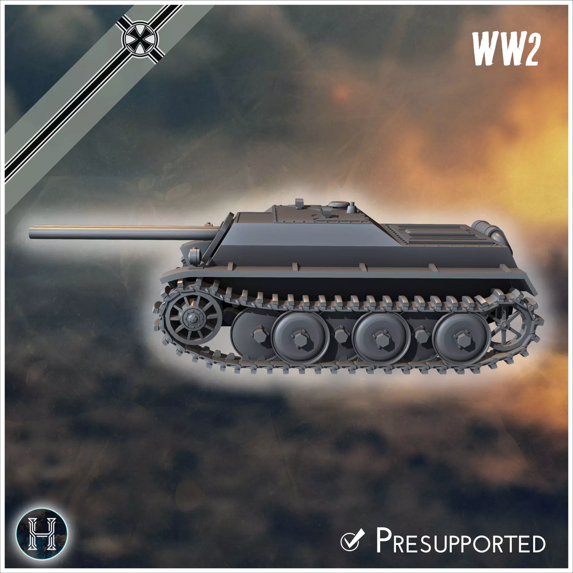 E-5 Panzerkleinzerstorer Rutscher Entwicklung light tank destroy 3D print model_12