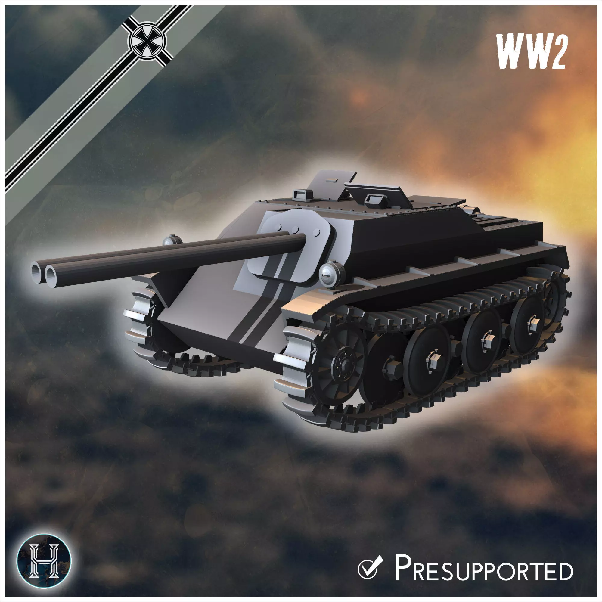 E-5 Panzerkleinzerstorer Rutscher Entwicklung light tank destroy 3D print model_14