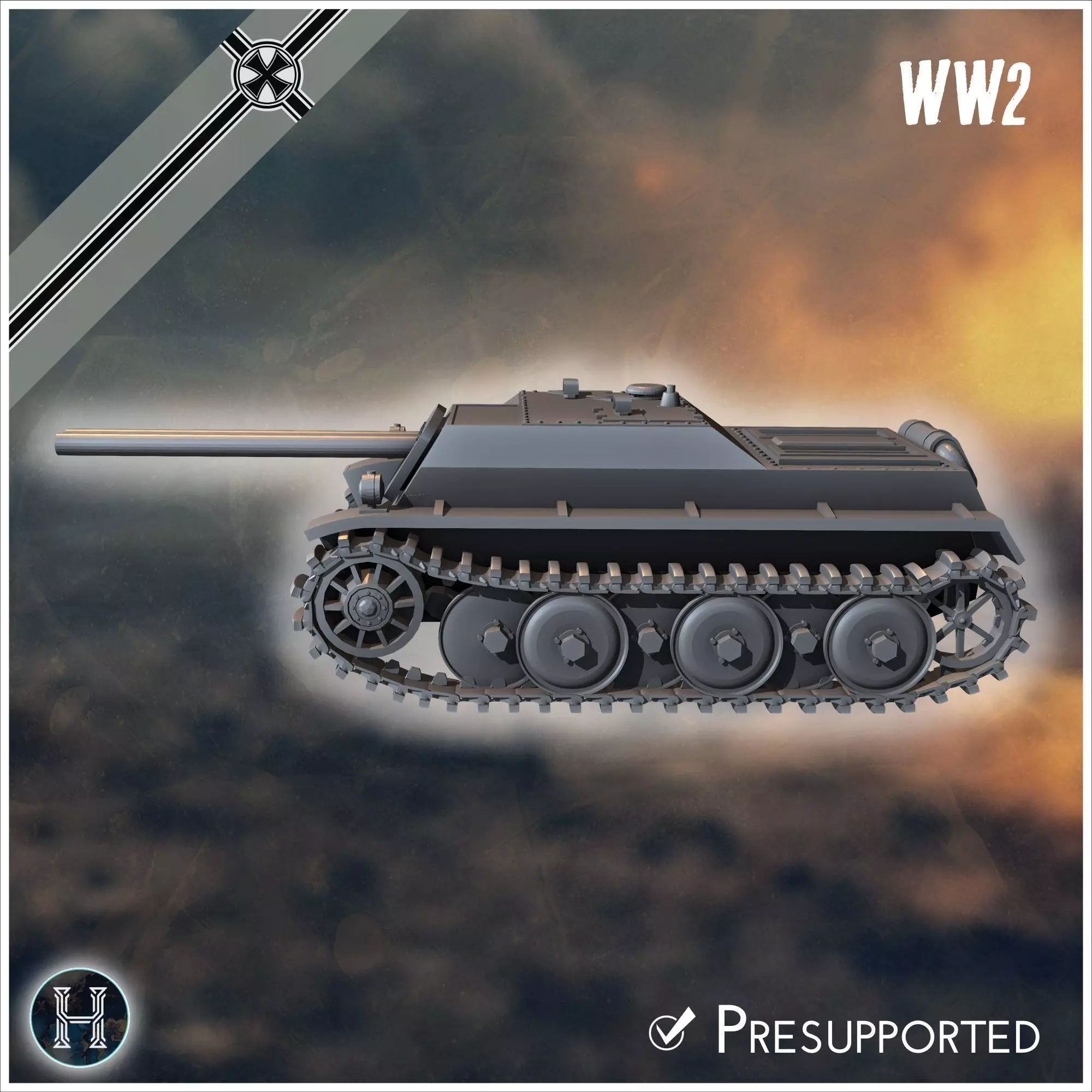 E-5 Panzerkleinzerstorer Rutscher Entwicklung light tank destroy 3D print model_13