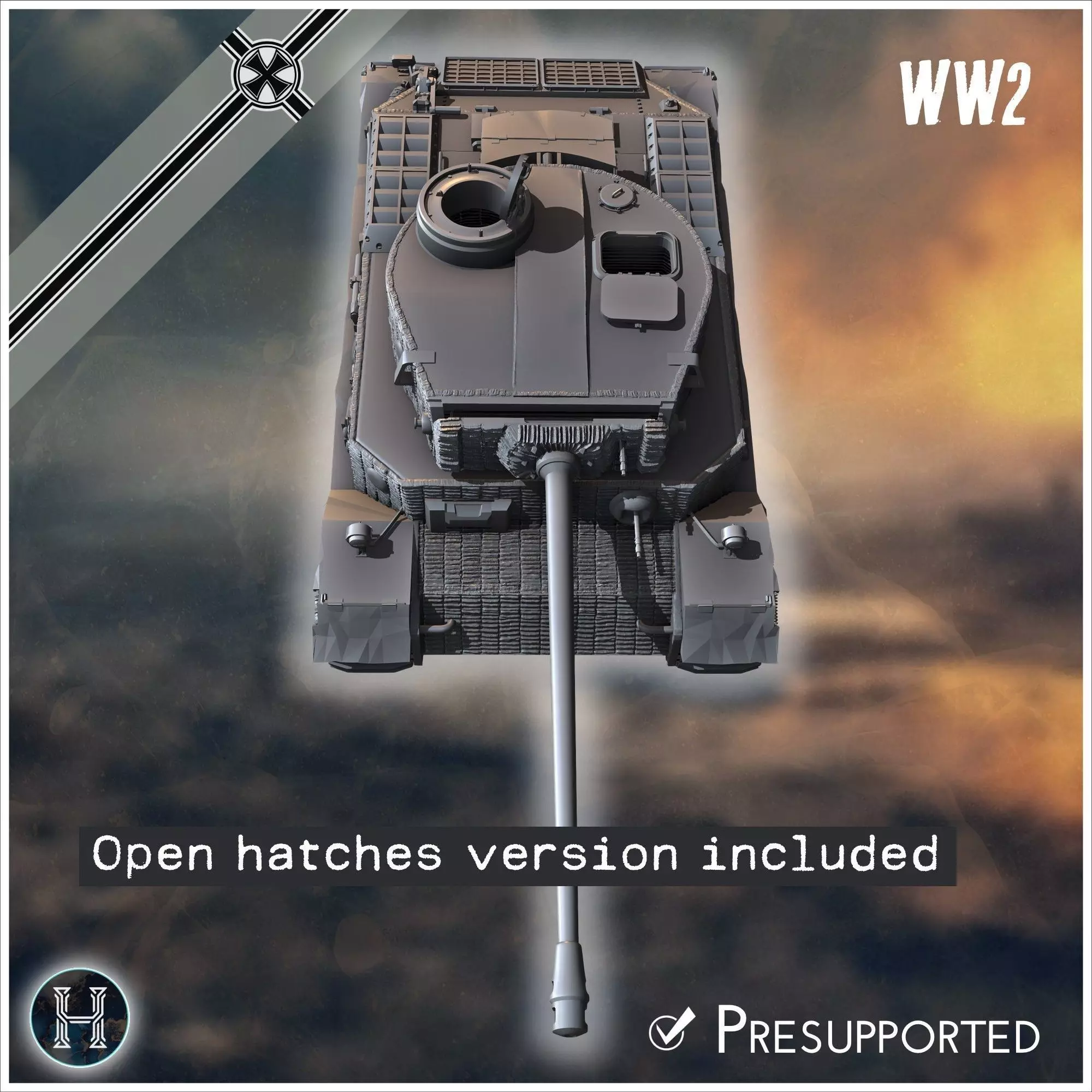 VK 4501 P Tiger prototype heavy tank - Germany Eastern Western F 3D print model_15