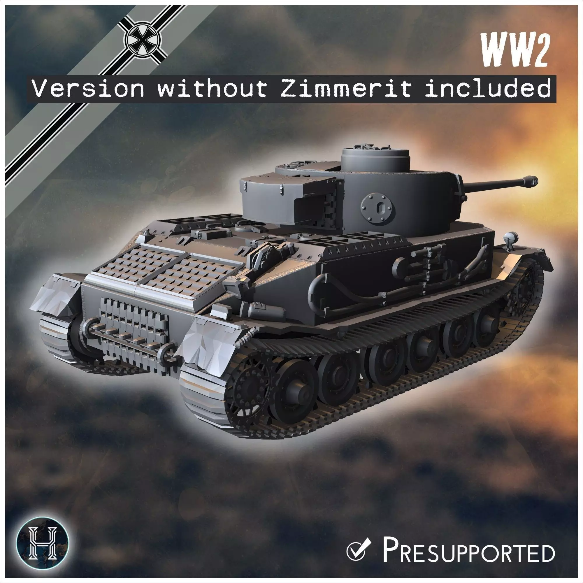 VK 4501 P Tiger prototype heavy tank - Germany Eastern Western F 3D print model_1