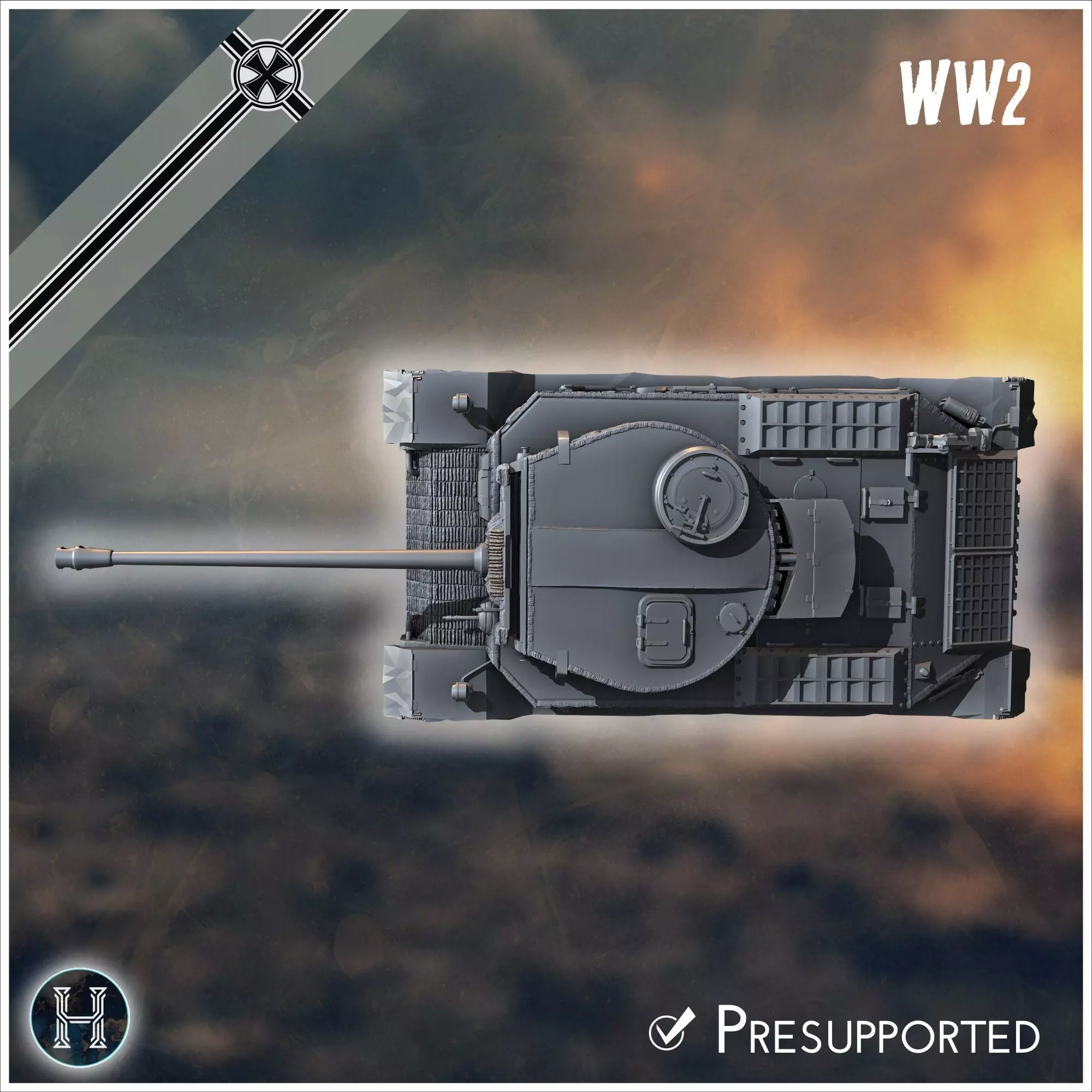 VK 4501 P Tiger prototype heavy tank - Germany Eastern Western F 3D print model_7