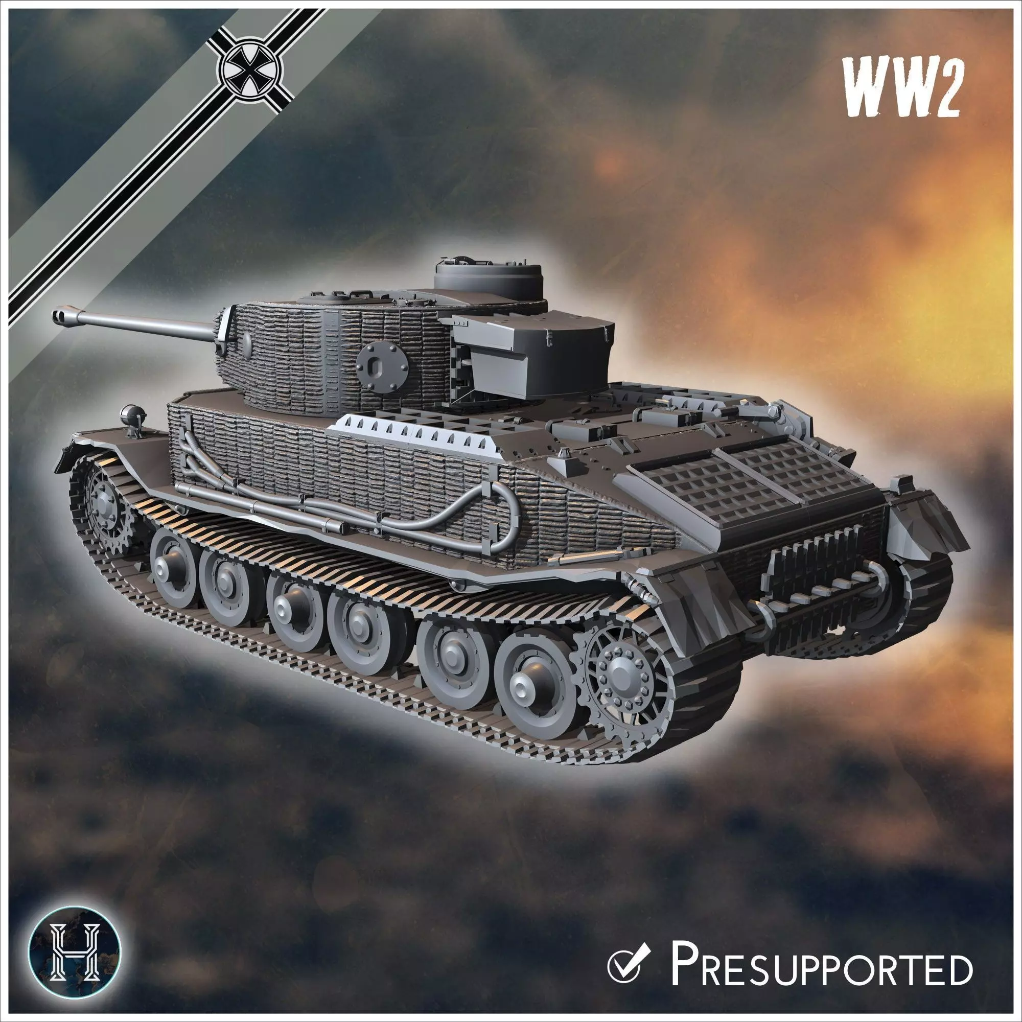 VK 4501 P Tiger prototype heavy tank - Germany Eastern Western F 3D print model_5