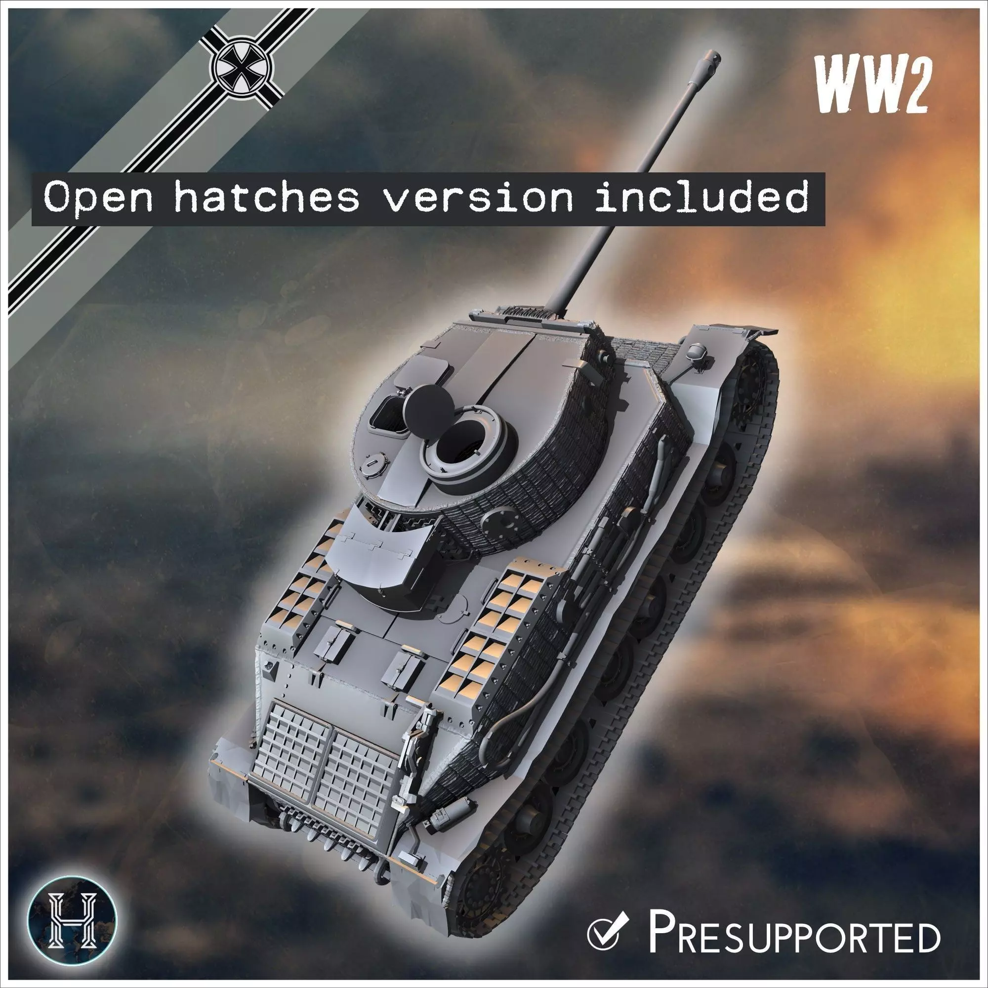 VK 4501 P Tiger prototype heavy tank - Germany Eastern Western F 3D print model_2