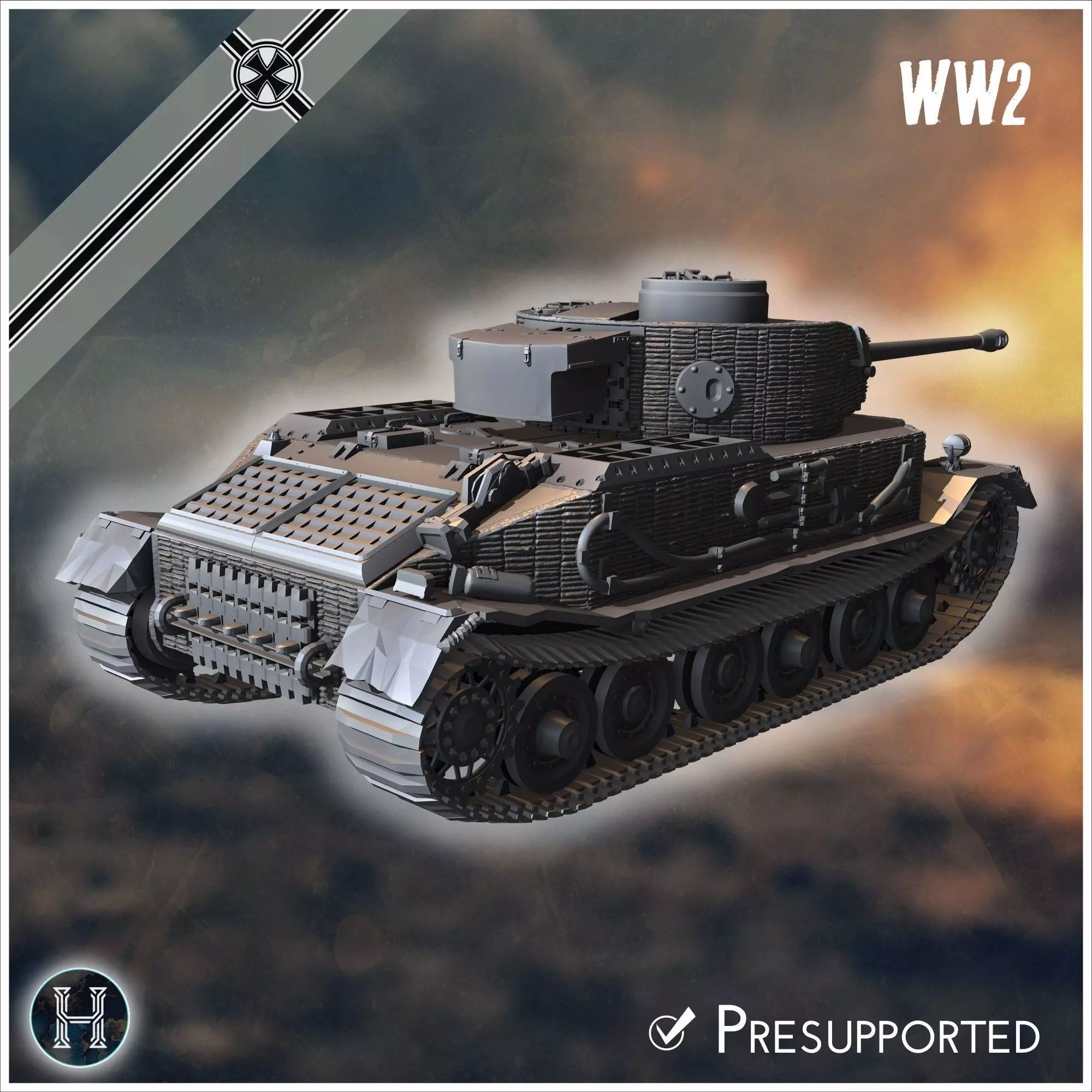 VK 4501 P Tiger prototype heavy tank - Germany Eastern Western F 3D print model_3