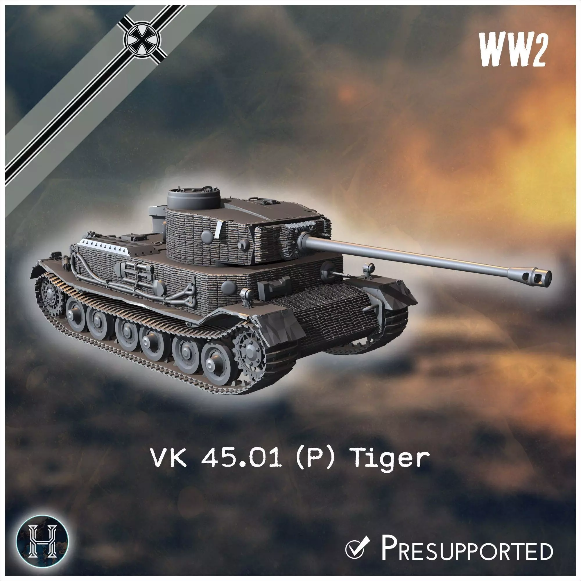 VK 4501 P Tiger prototype heavy tank - Germany Eastern Western F 3D print model_0