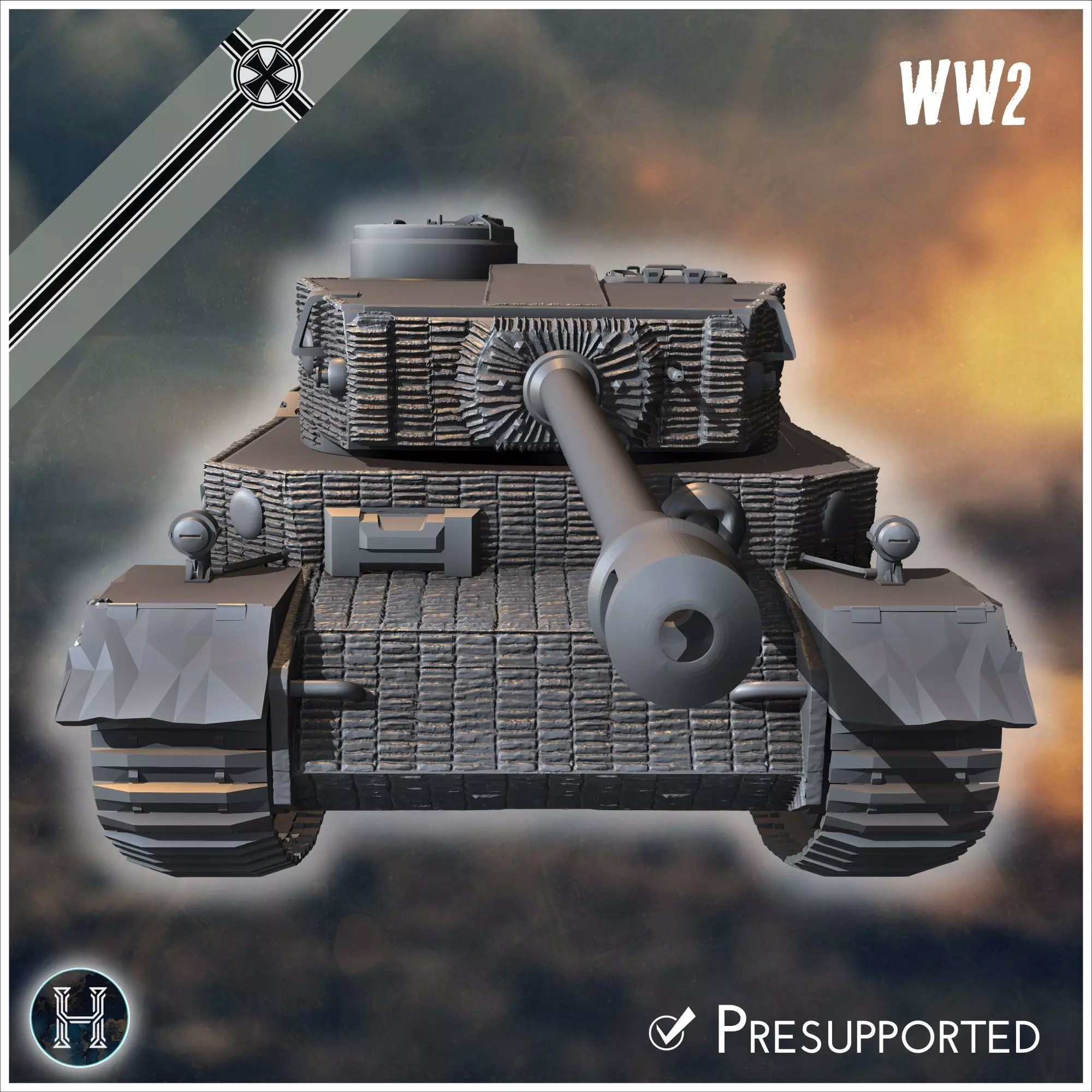 VK 4501 P Tiger prototype heavy tank - Germany Eastern Western F 3D print model_12