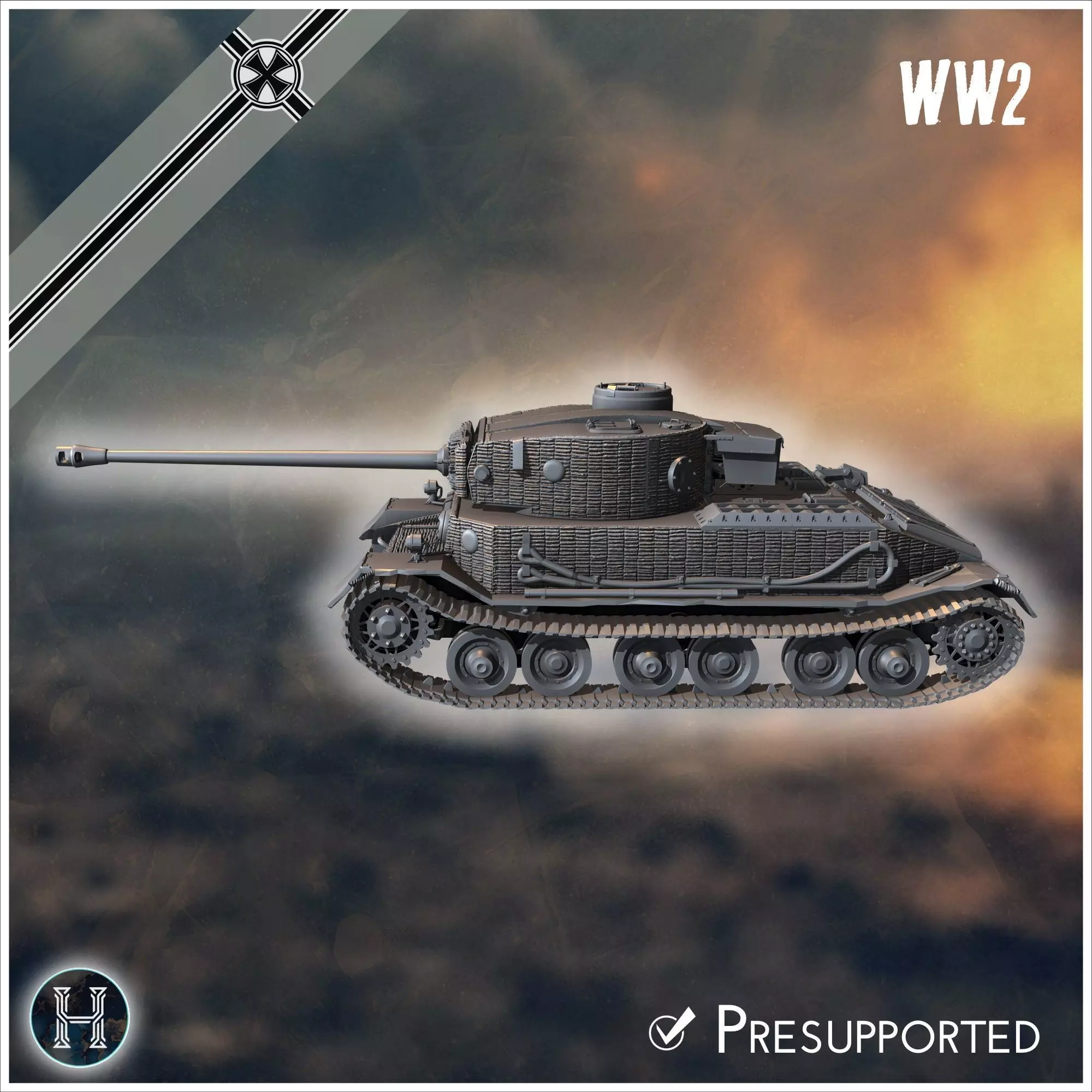 VK 4501 P Tiger prototype heavy tank - Germany Eastern Western F 3D print model_9