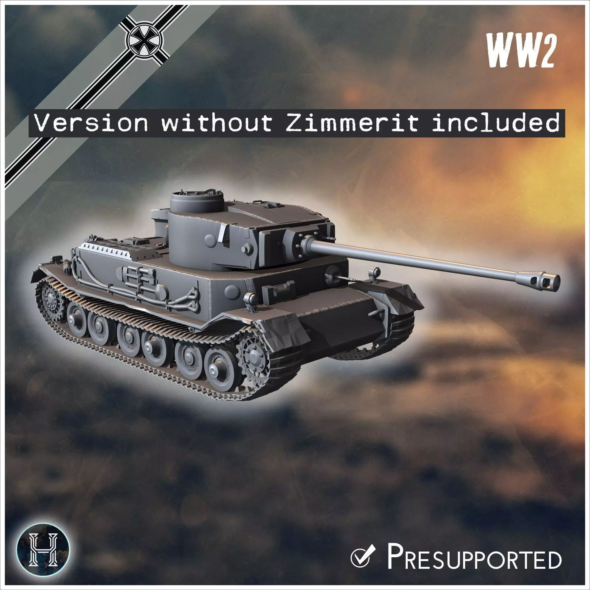 VK 4501 P Tiger prototype heavy tank - Germany Eastern Western F 3D print model_14