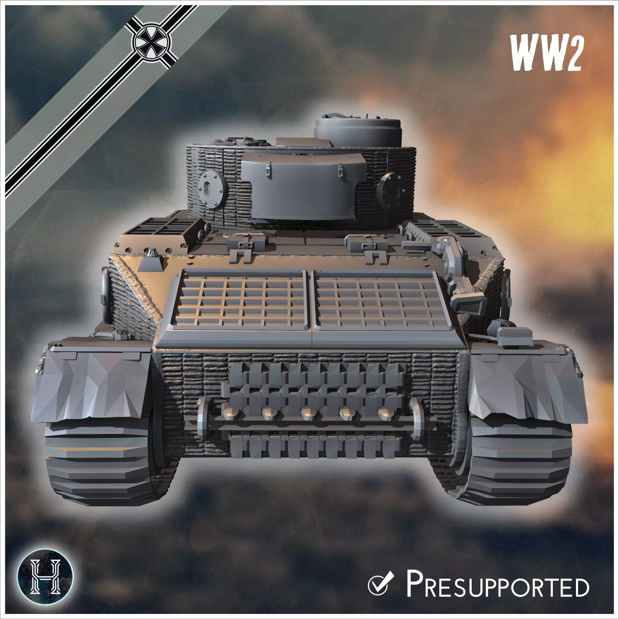 VK 4501 P Tiger prototype heavy tank - Germany Eastern Western F 3D print model_4