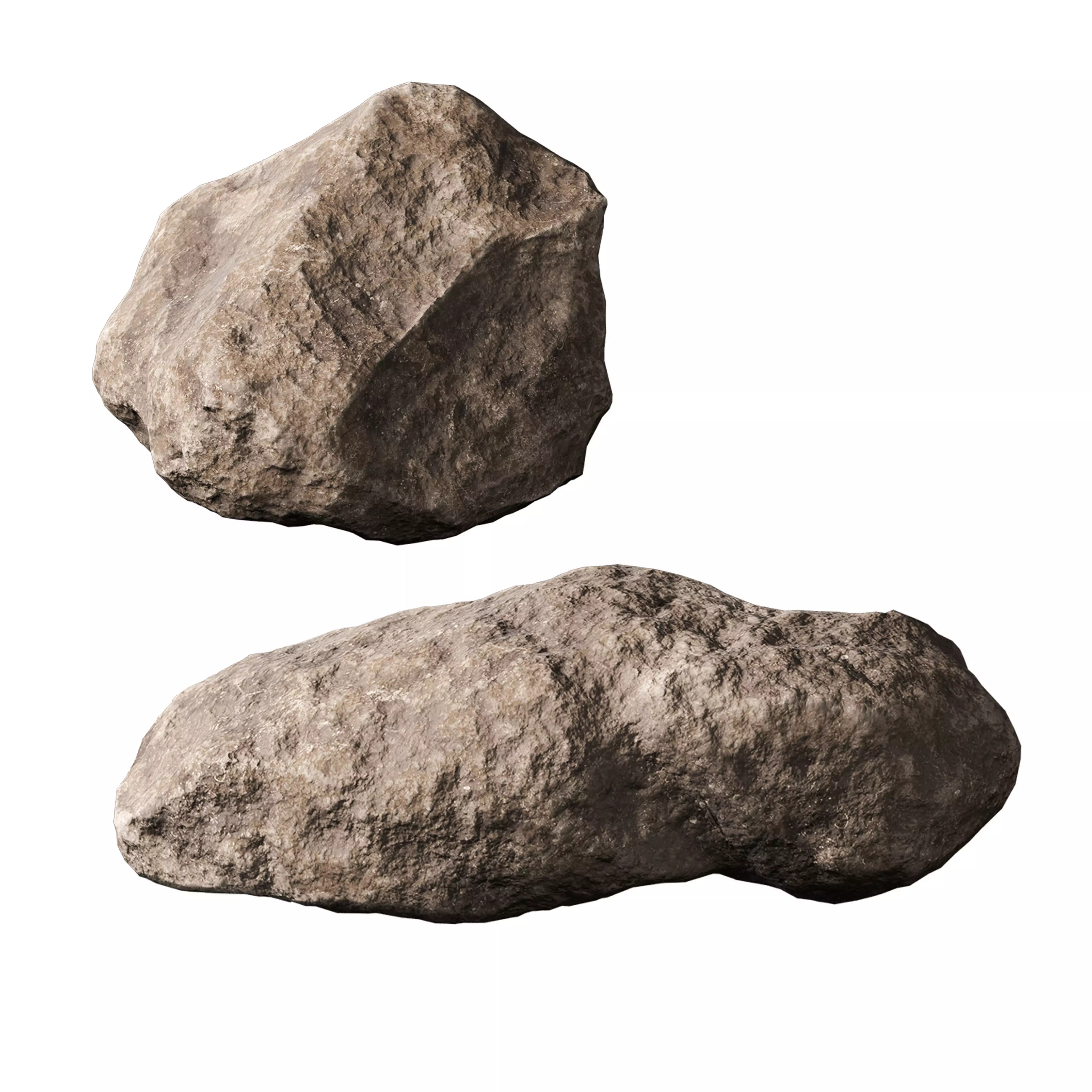 30 Low poly Rock Collection 3D model_5