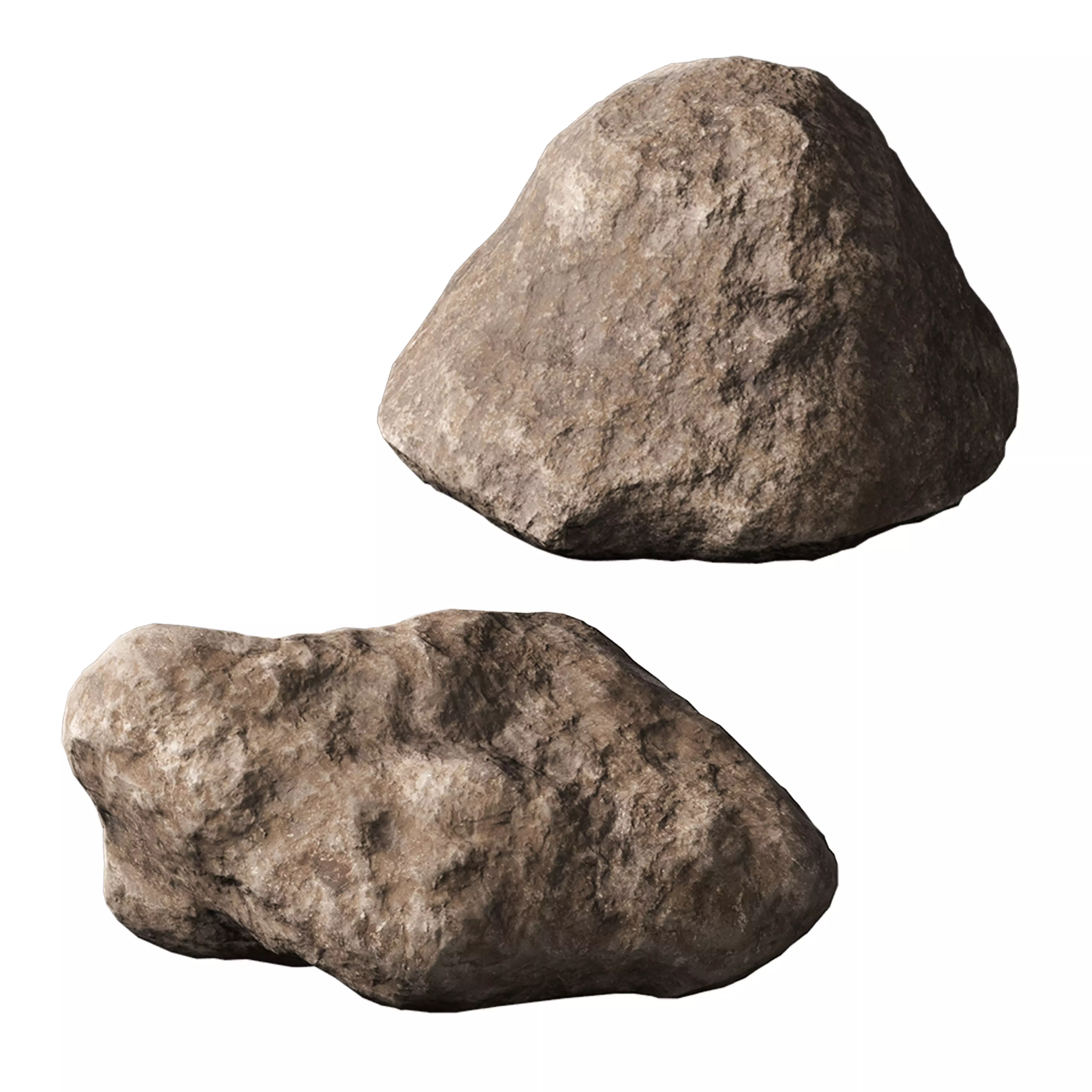 30 Low poly Rock Collection 3D model_4