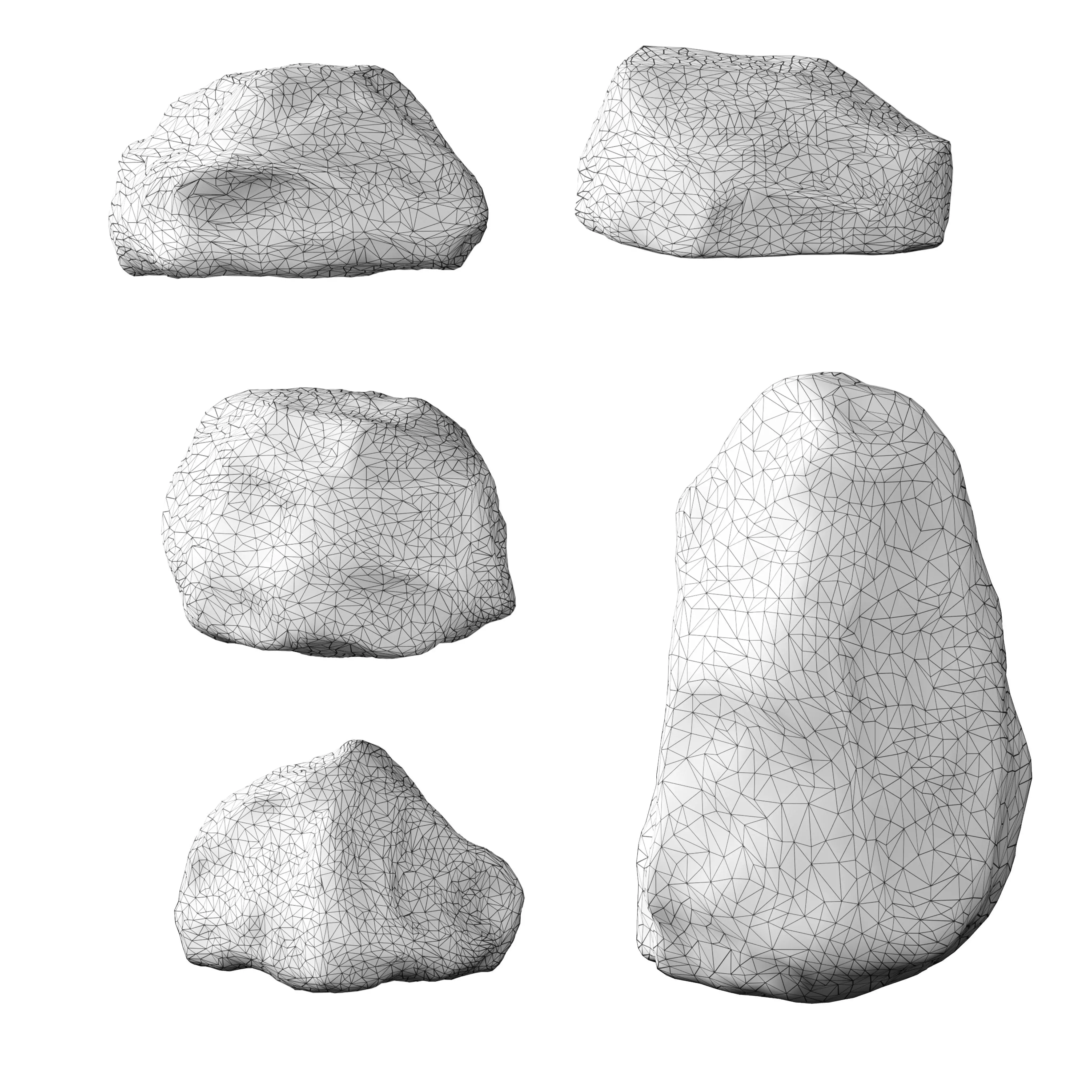 30 Low poly Rock Collection 3D model_34