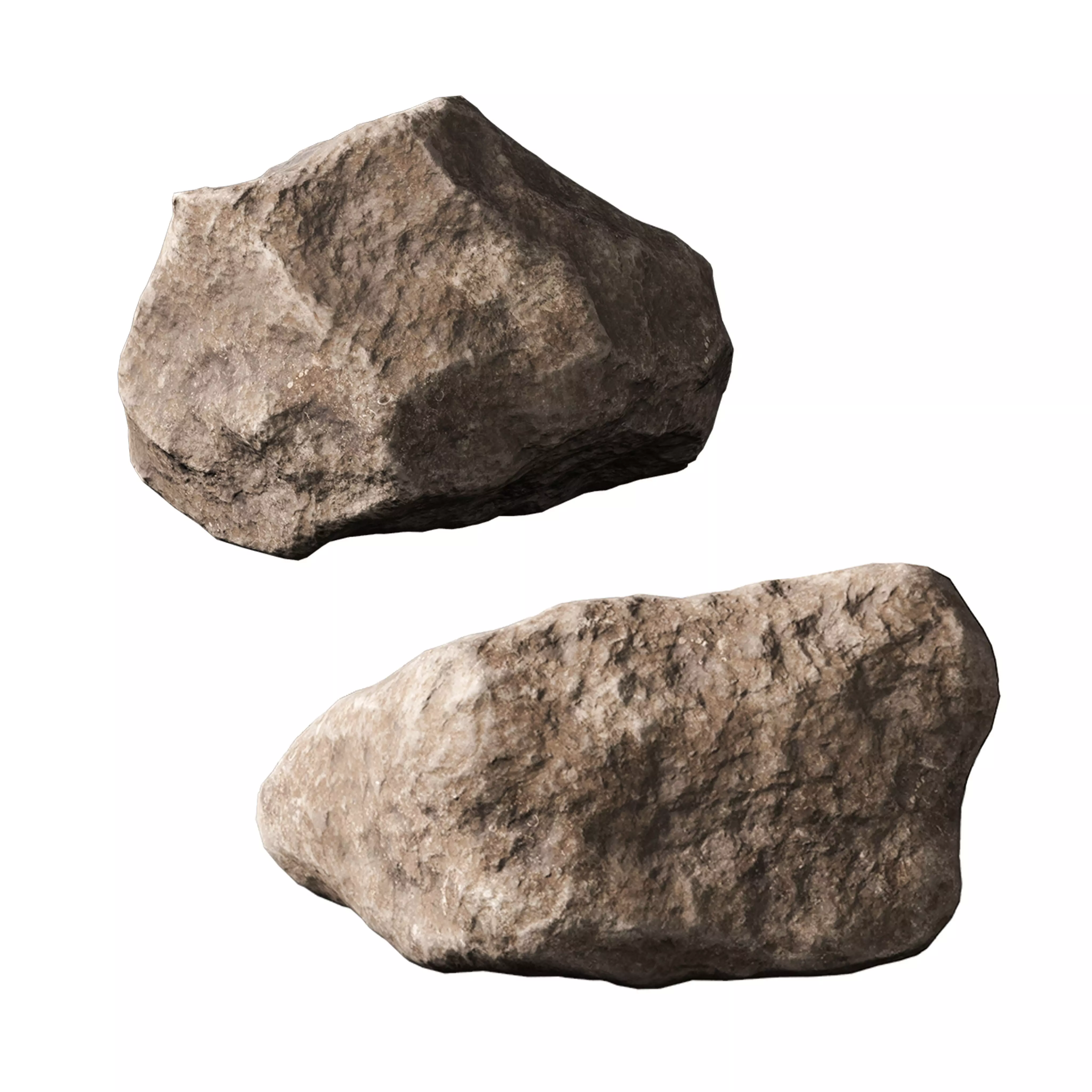 30 Low poly Rock Collection 3D model_2