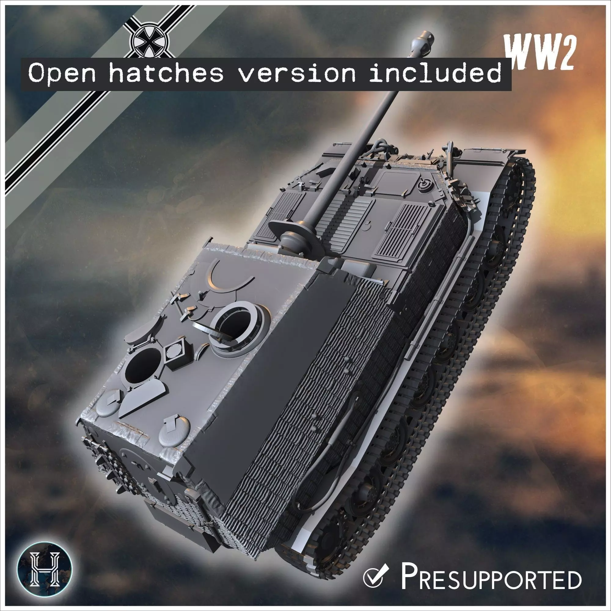 Panzerjager Tiger P Elefant late tank destroyer - Germany East 3D print model_2