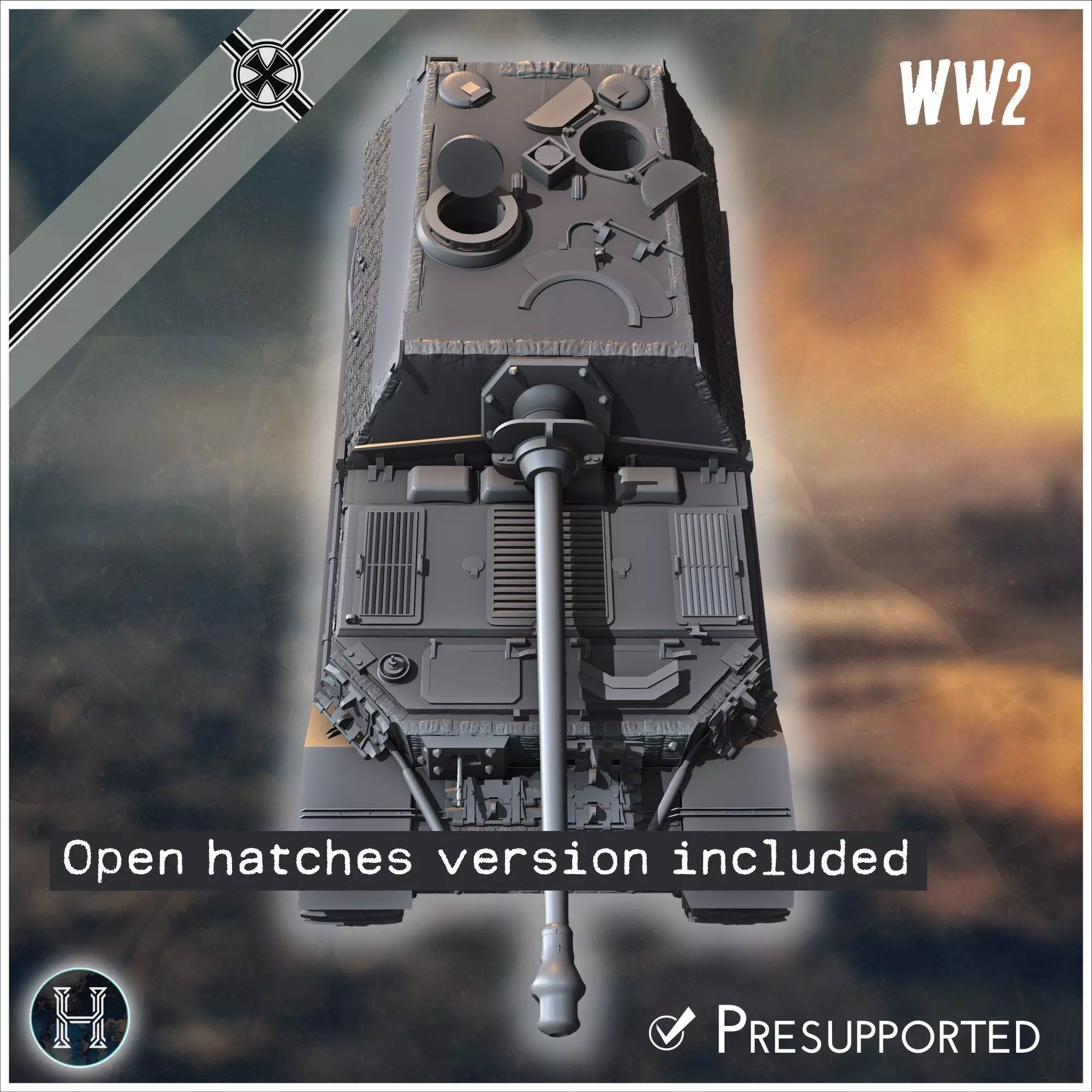 Panzerjager Tiger P Elefant late tank destroyer - Germany East 3D print model_15