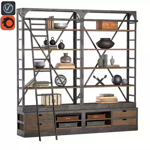 Industrial Iron Bookshelf