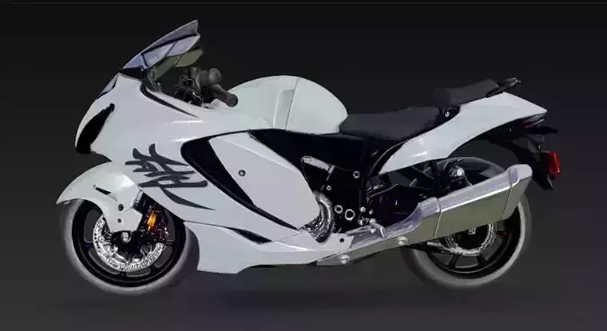 Suzuki Hayabusa Motorcycle 3D Model
