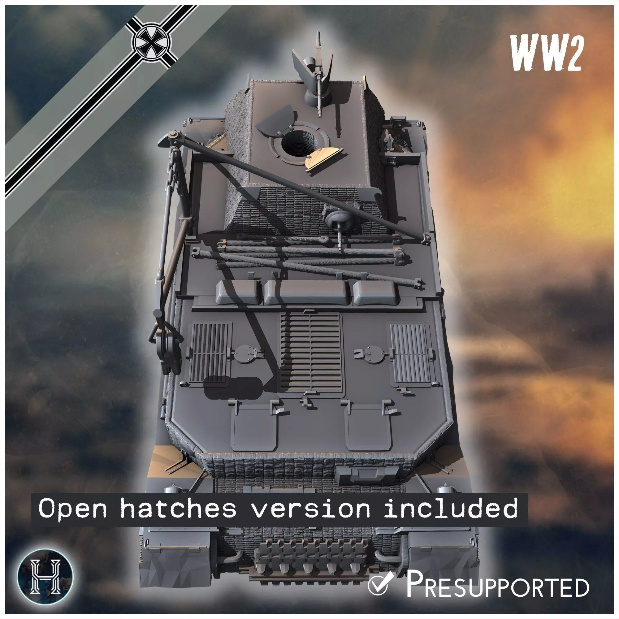 Bergepanzer Tiger P armored recovery vehicle - Germany Eastern W 3D print model_15