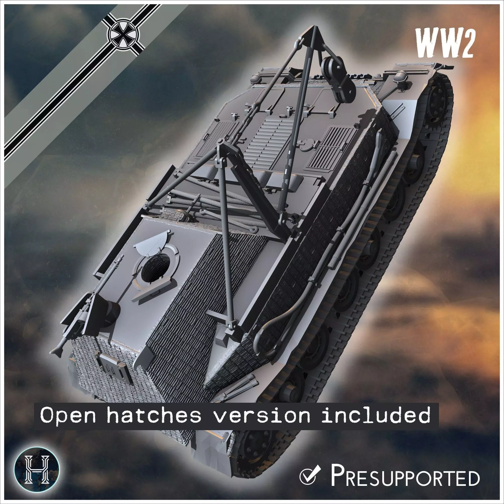 Bergepanzer Tiger P armored recovery vehicle - Germany Eastern W 3D print model_2