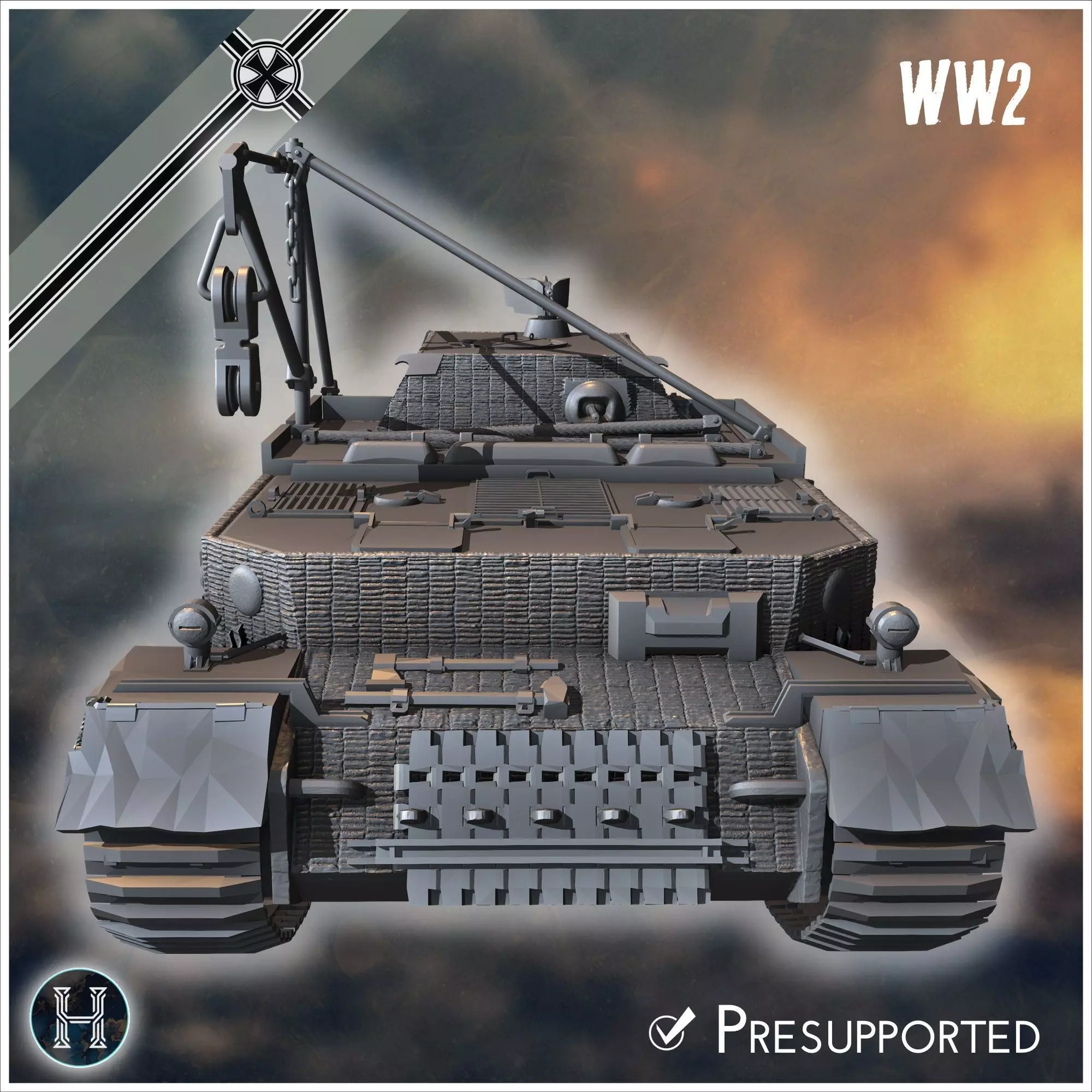 Bergepanzer Tiger P armored recovery vehicle - Germany Eastern W 3D print model_12