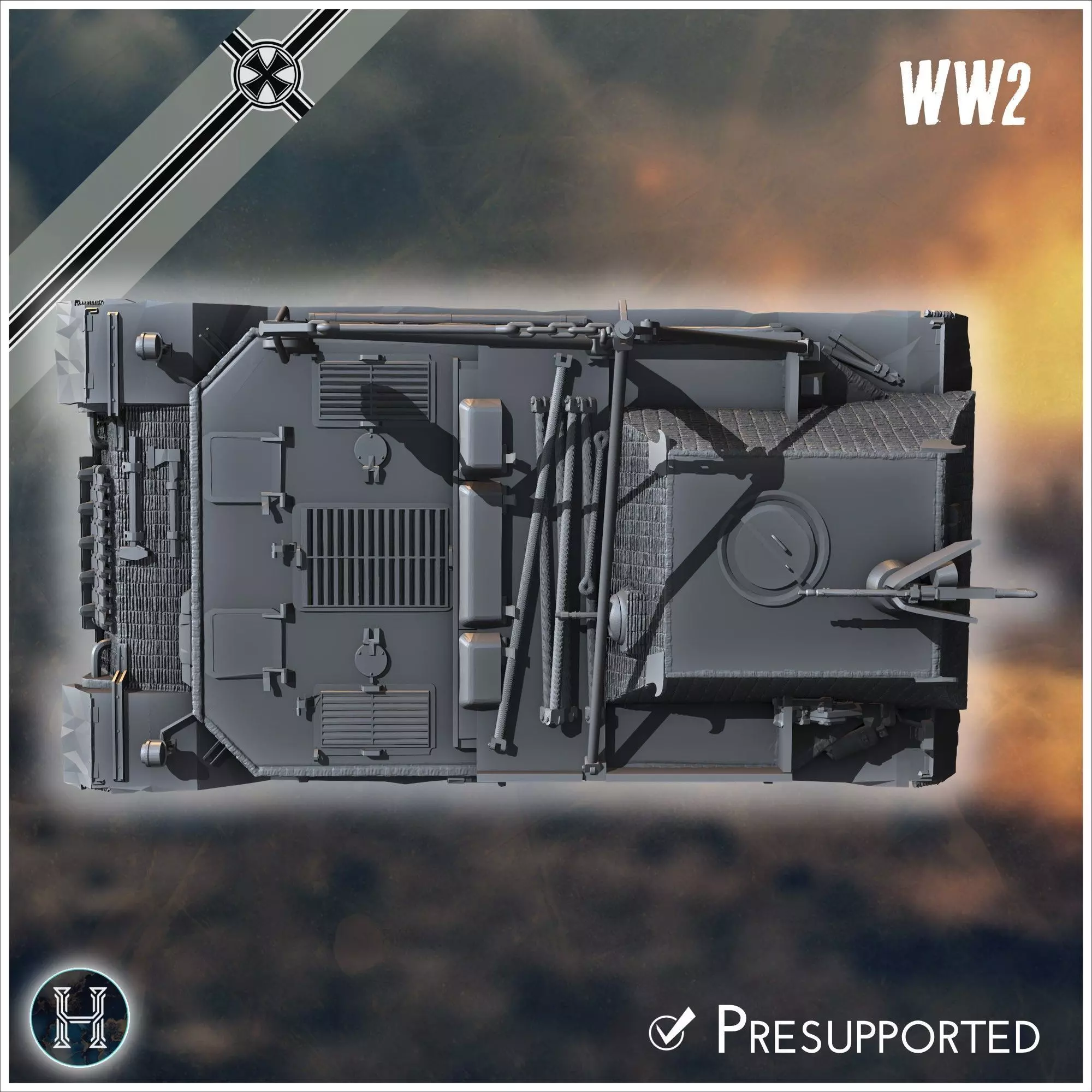 Bergepanzer Tiger P armored recovery vehicle - Germany Eastern W 3D print model_7