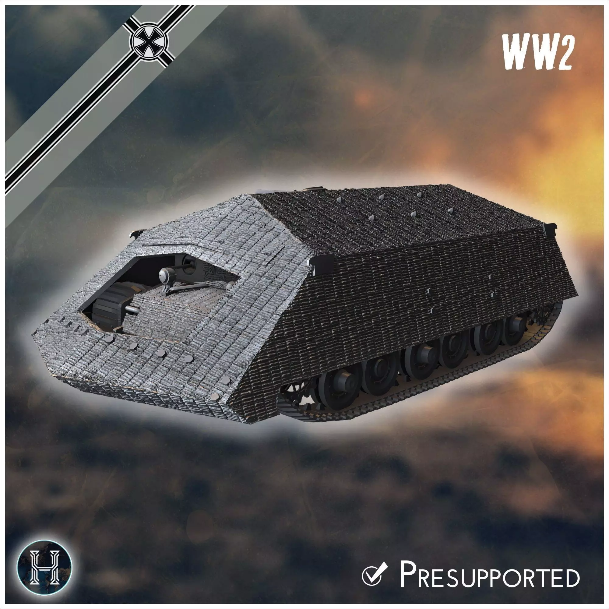 VK 4501 RammTiger assault tank - Germany Eastern Western Front 3D print model_12